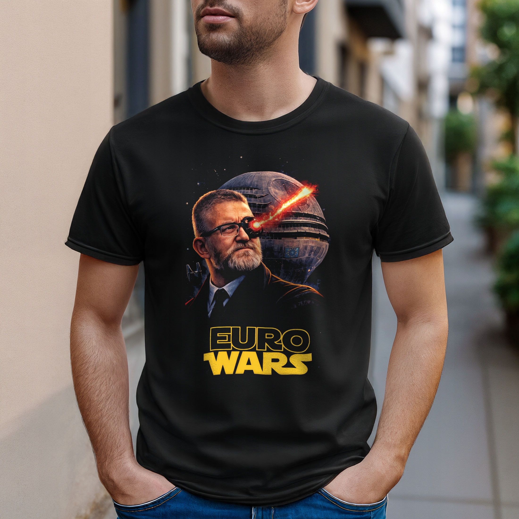 Koszulka czarna męska Grzegorz Braun Gwiezdne Wojny Star Wars r. 3XL