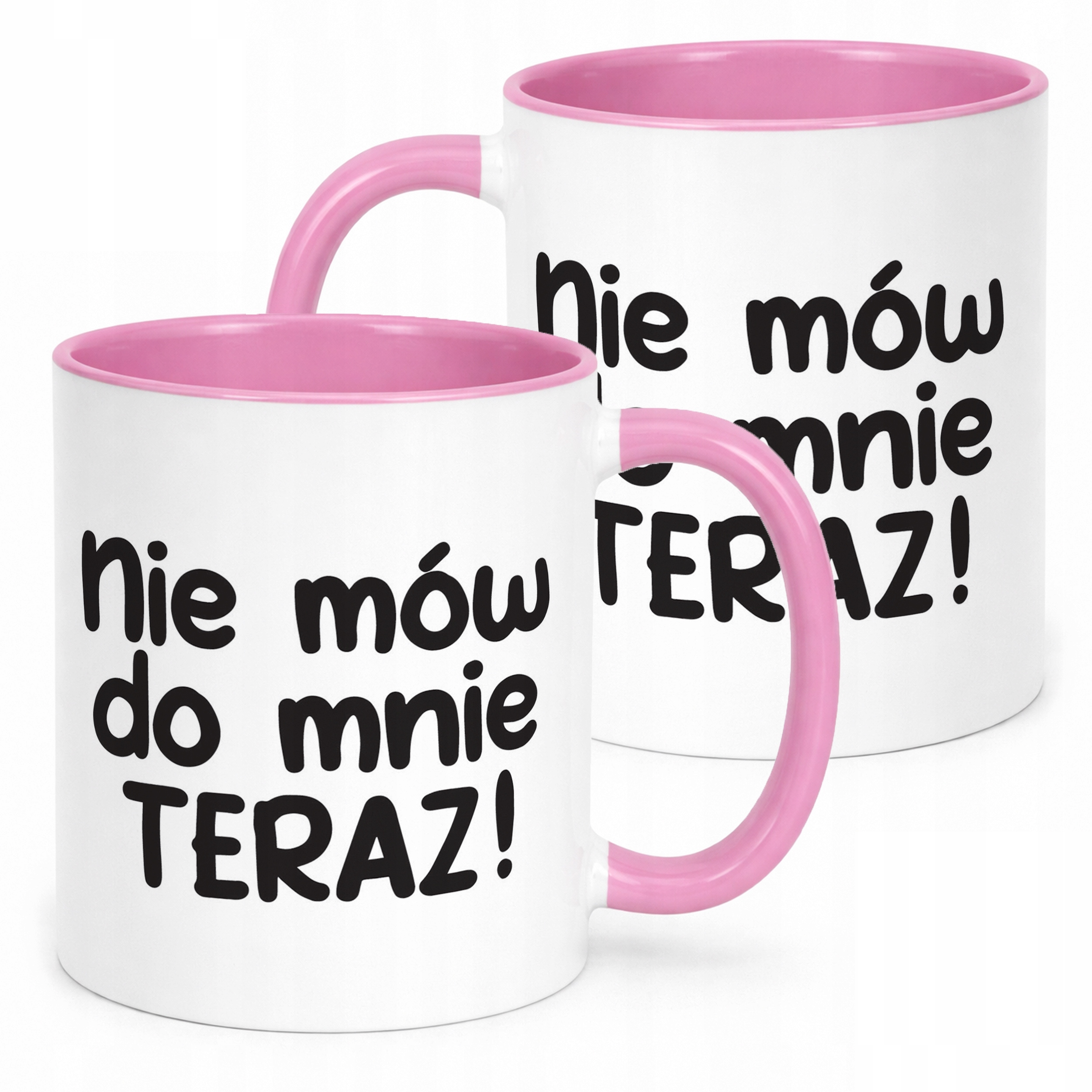 Kubek Różowy Nie Mów Do Mnie Teraz Śmieszny Zabawny Prezent