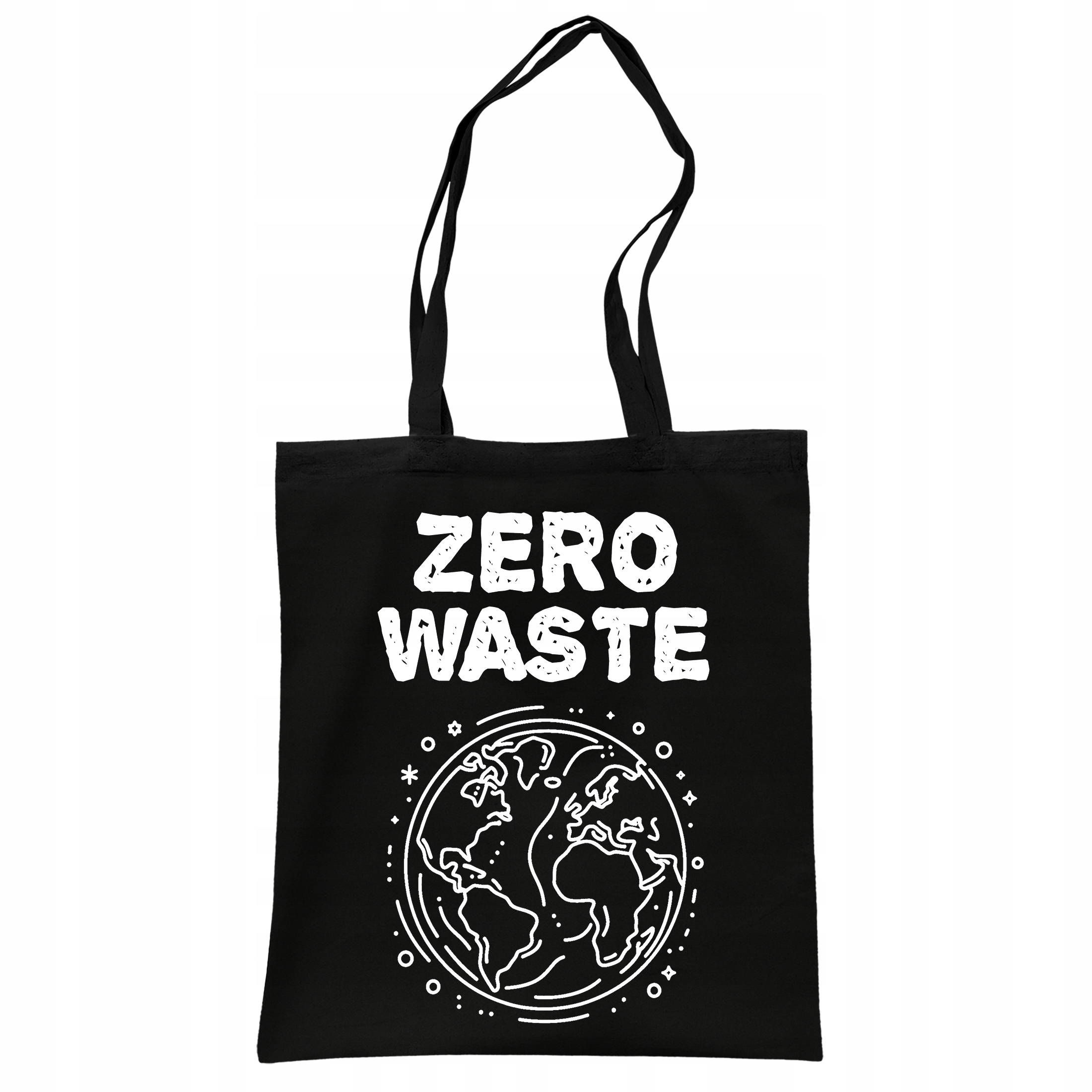 Torba bawełniana czarna na zakupy Eco Ekologia Przyroda Prezent