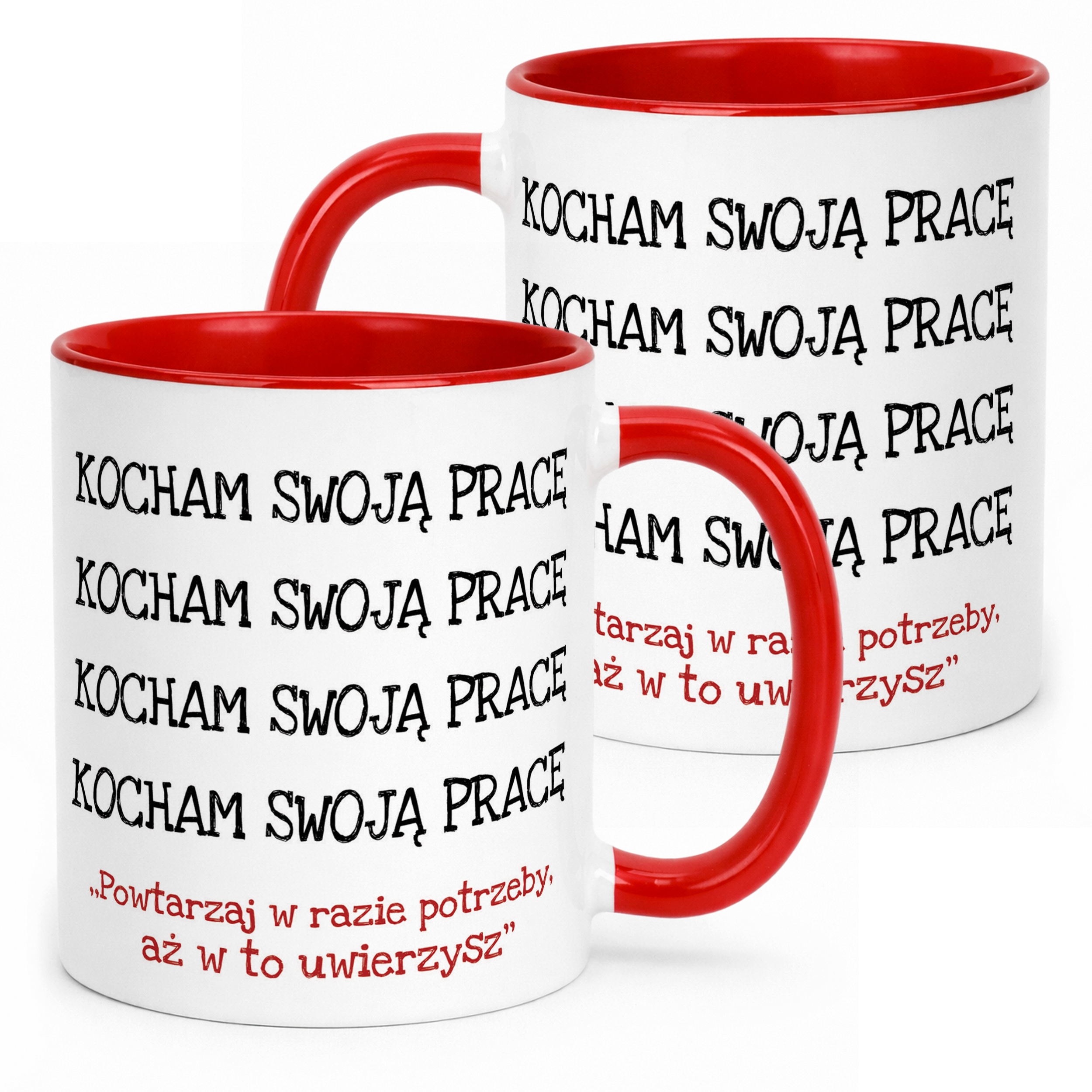 Kubek ceramiczny Kocham Swoją Pracę Sakrastyczny Zabawny Prezent
