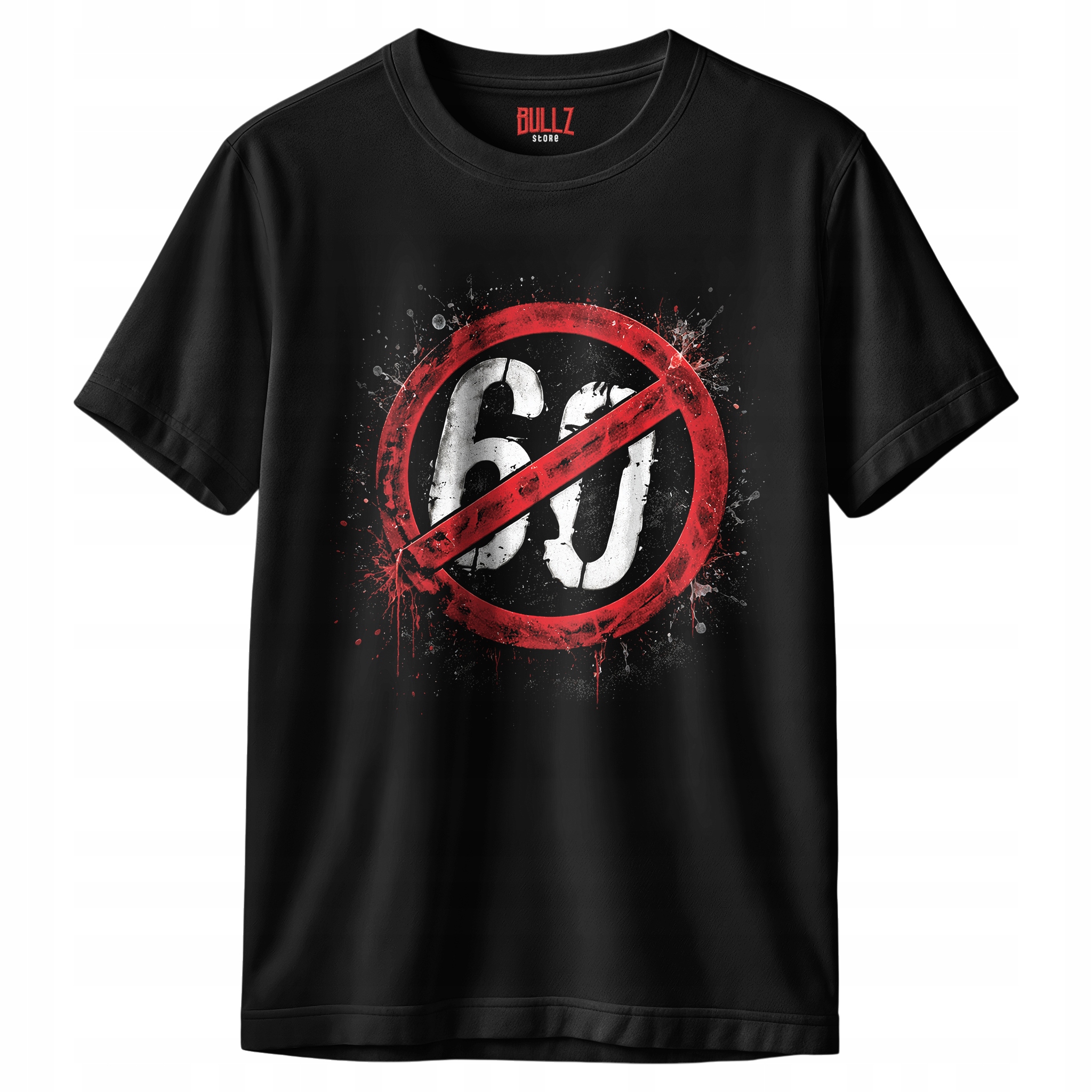 Koszulka czarna męska Z Frajerami nie gadam Przekreślona Anty 60