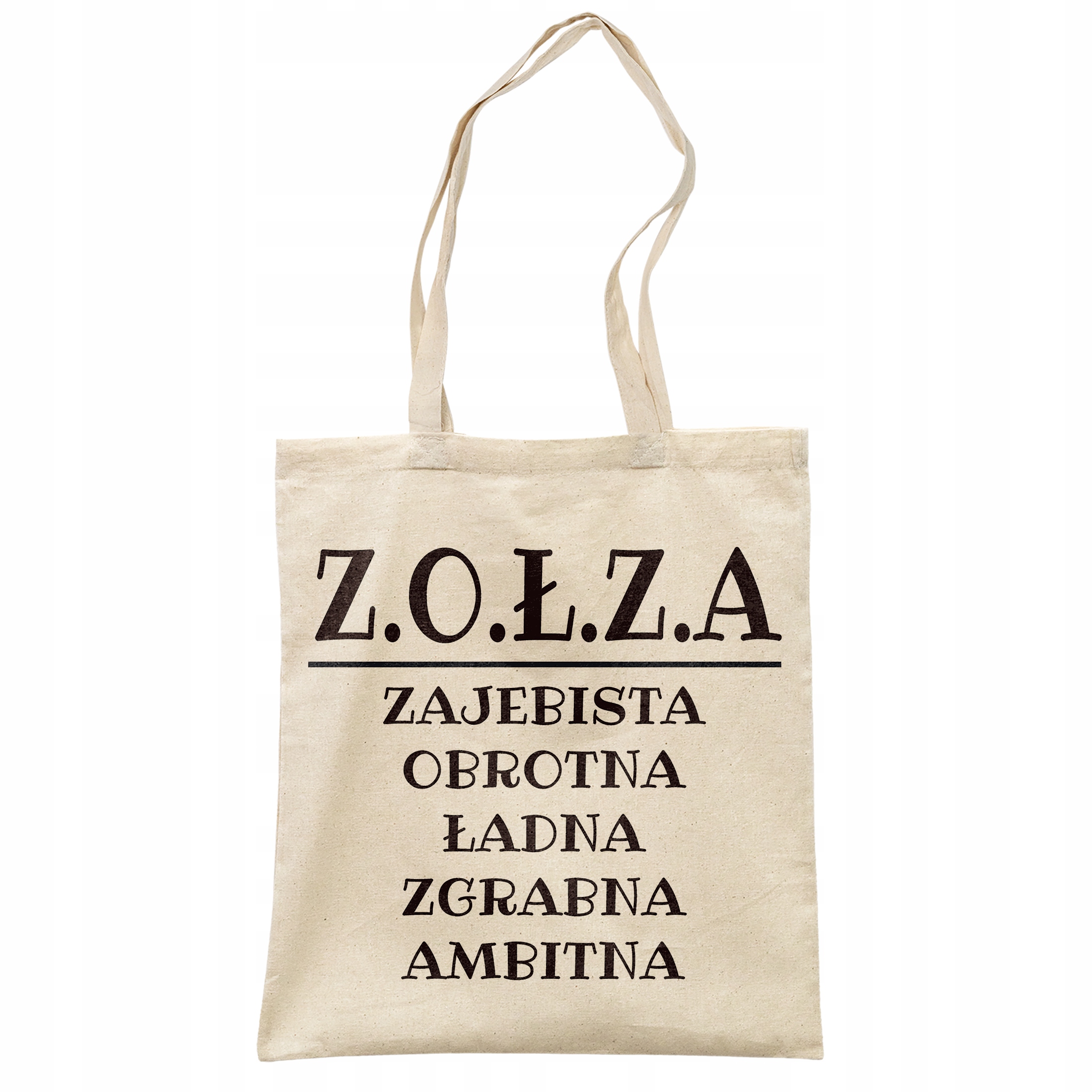 Torba bawełniana na zakupy Z.O.Ł.Z.A Zabawny Prezent