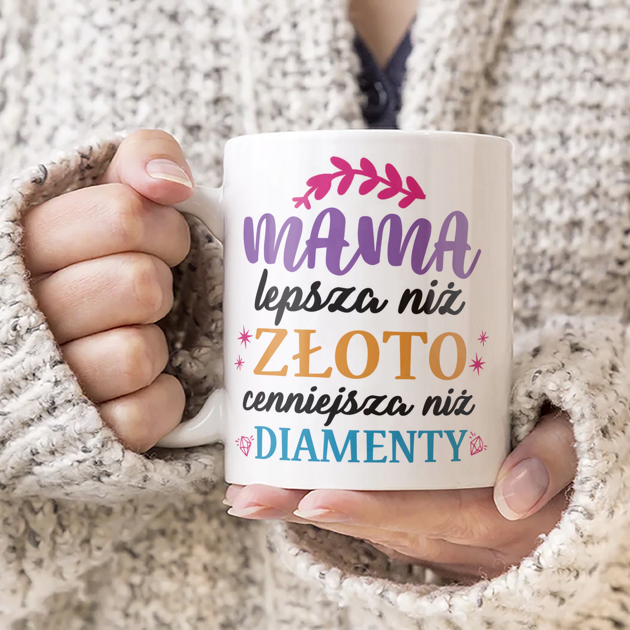 Kubek ceramiczny Dzień Matki Dla Mamy Prezent Lepsza Niż Złoto