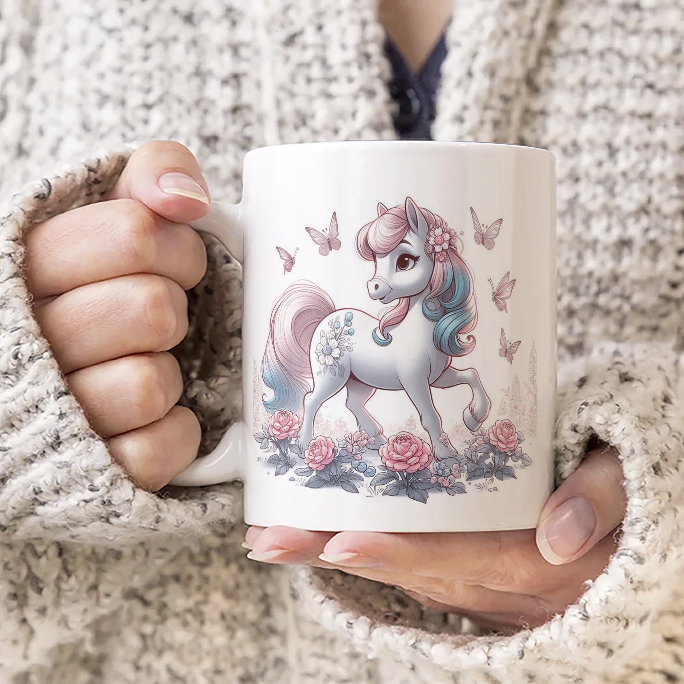 Kubek ceramiczny Z Koniem Koń Słodki Dla Dzieci Dla Koniar Prezent