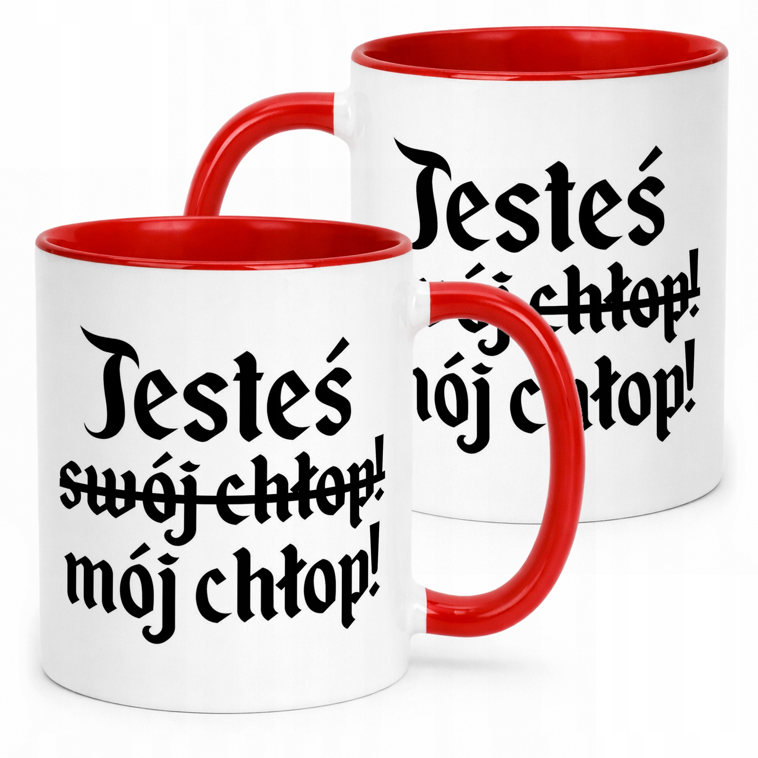 Kubek ceramiczny 1670 Jesteś Swój Chłop Mój Chłop Jan Paweł Prezent