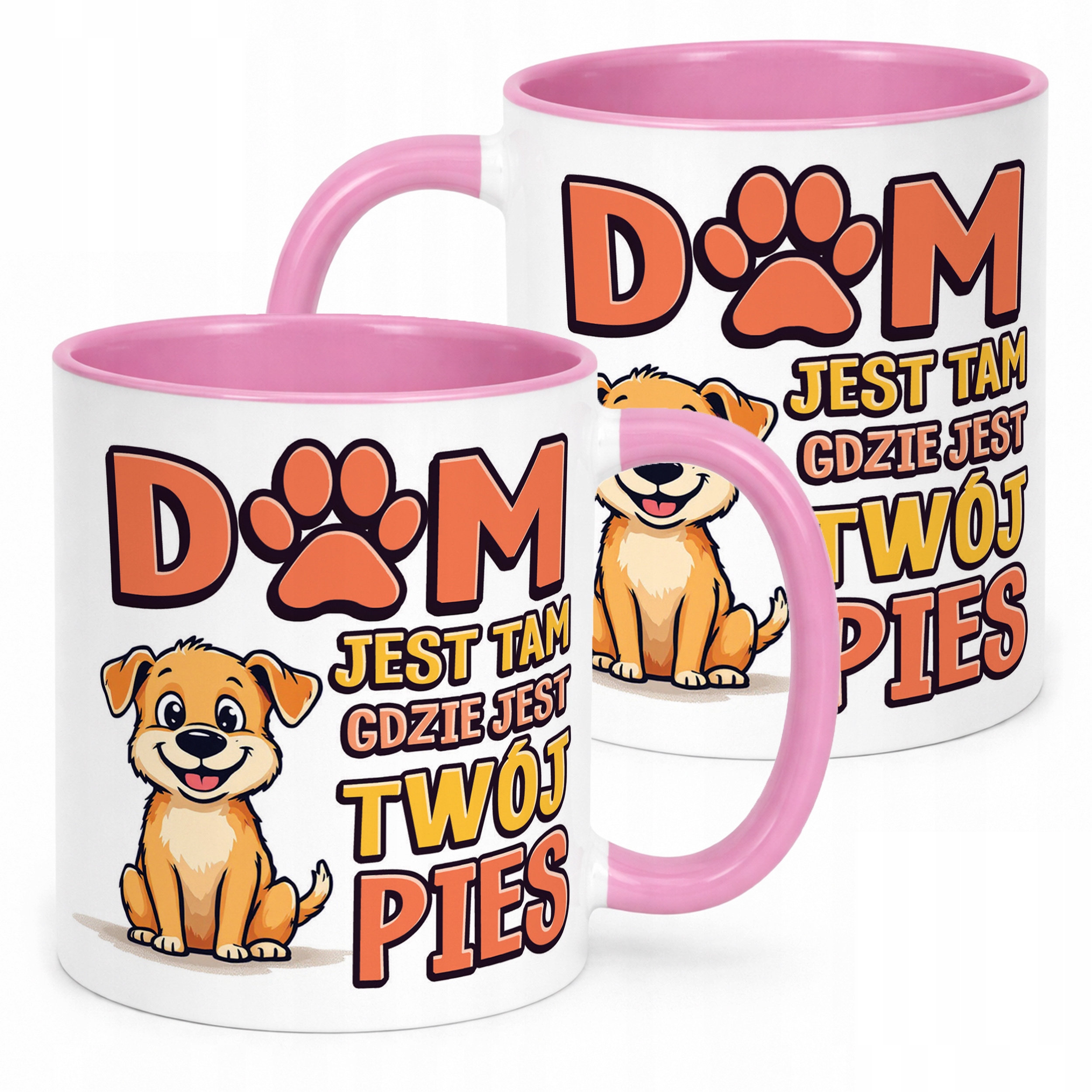 Kubek Różowy Dom Jest Tam Gdzie Twój Pies Prezent Upomienk
