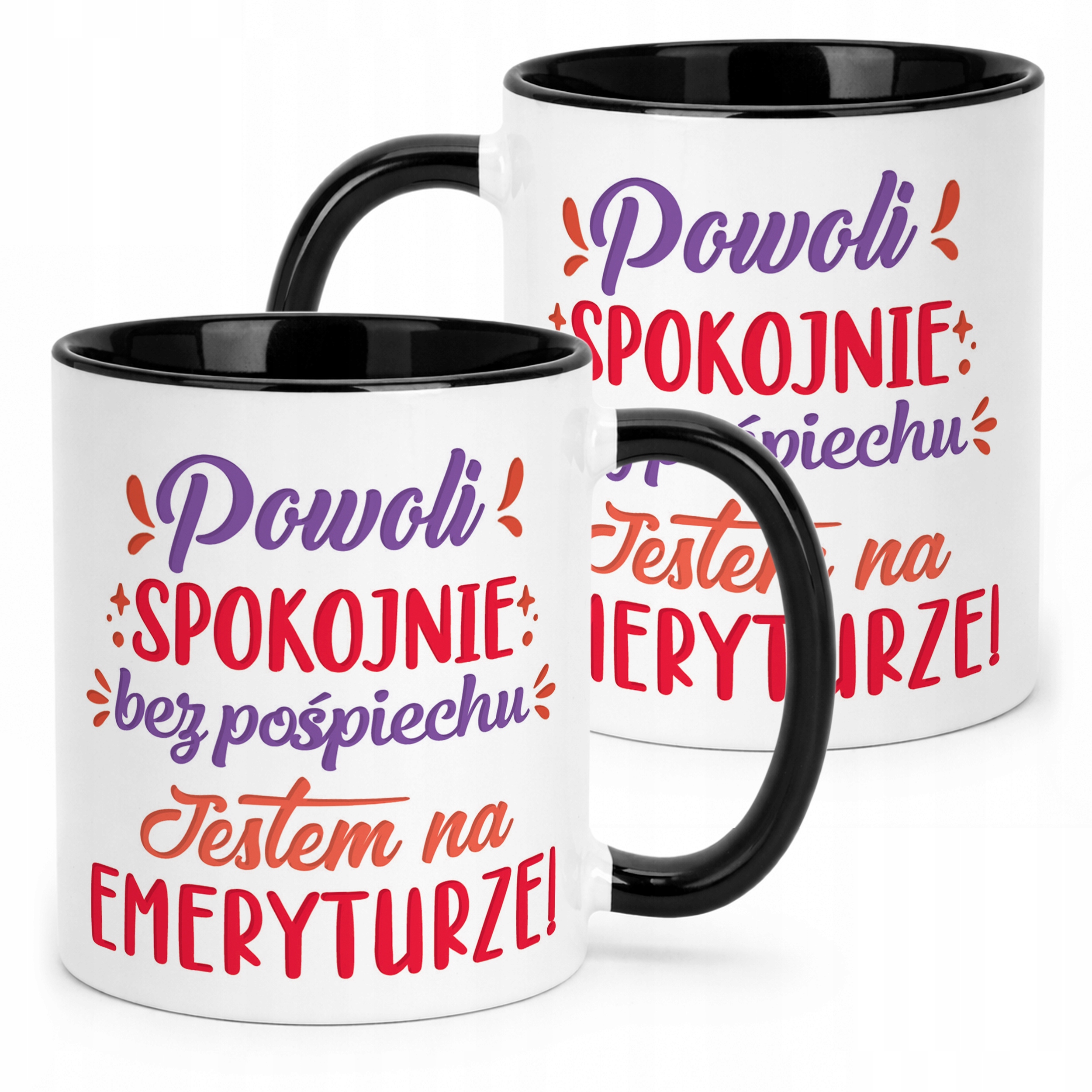 Kubek Czarny z okazji Emerytury Dla Emeryta Emerytki Prezent Upominek