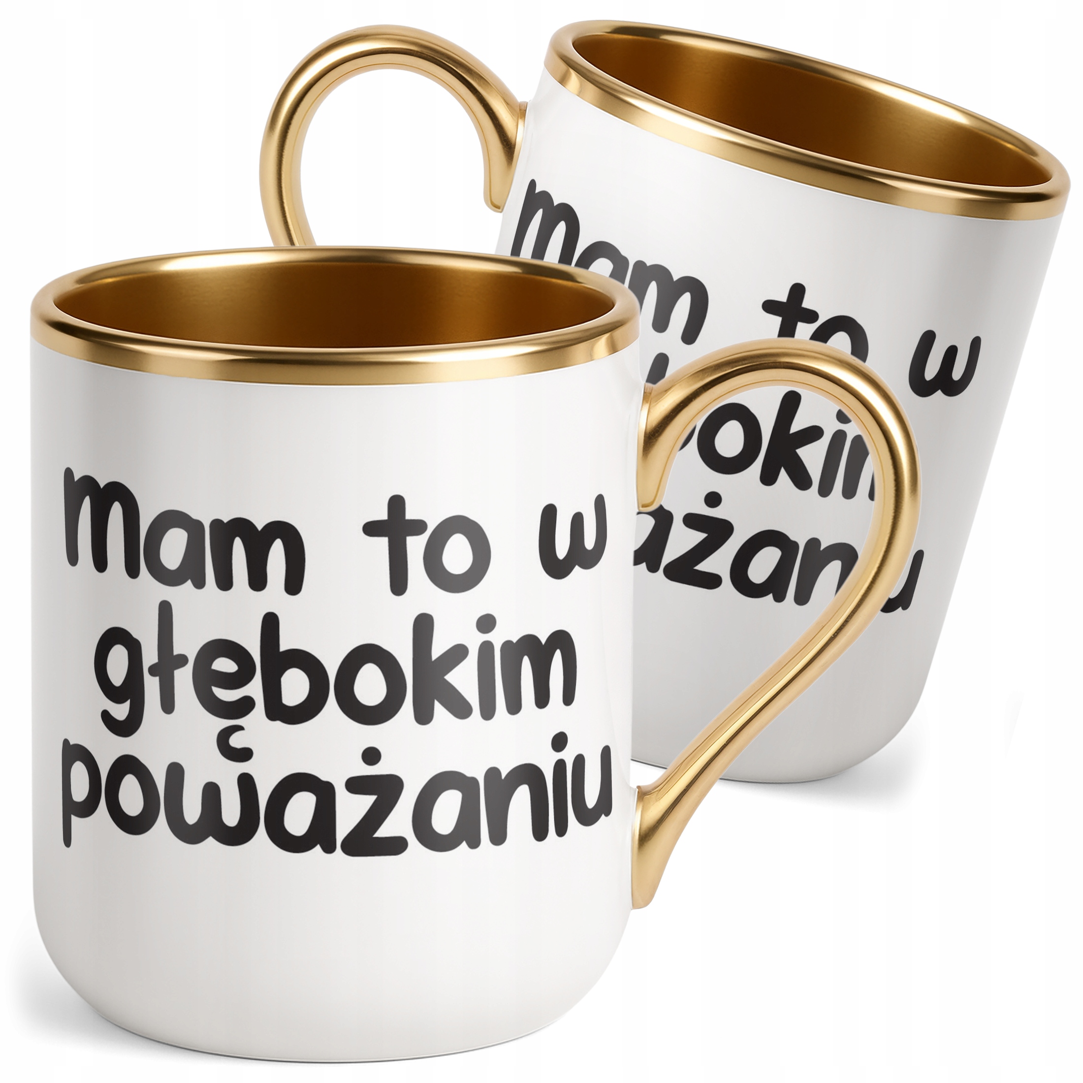 Kubek Premium Złoty Mam To W Głębokim Poważaniu Śmieszny Zabawny Prezent