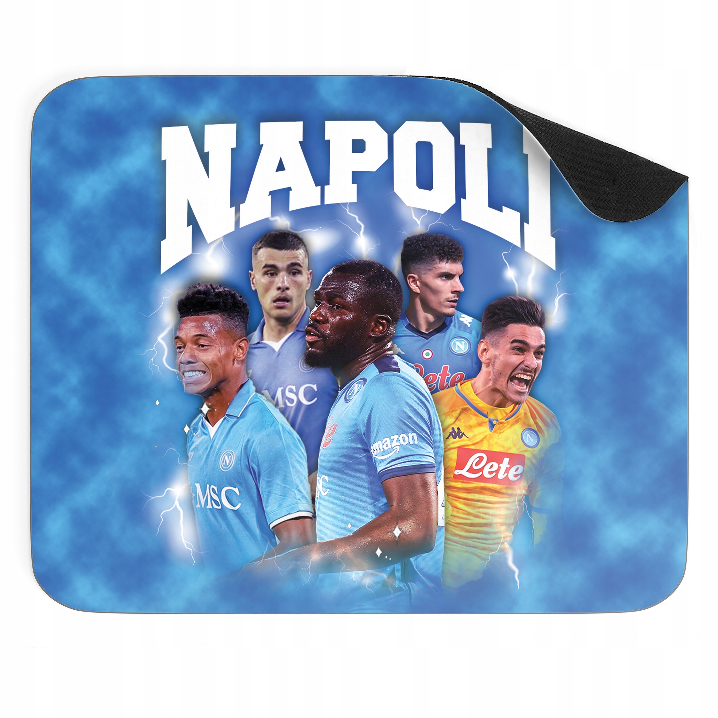 Zestaw Kubek Piłkarski + Podkładka pod mysz Napoli Lukaku Neres Di Lorenzo