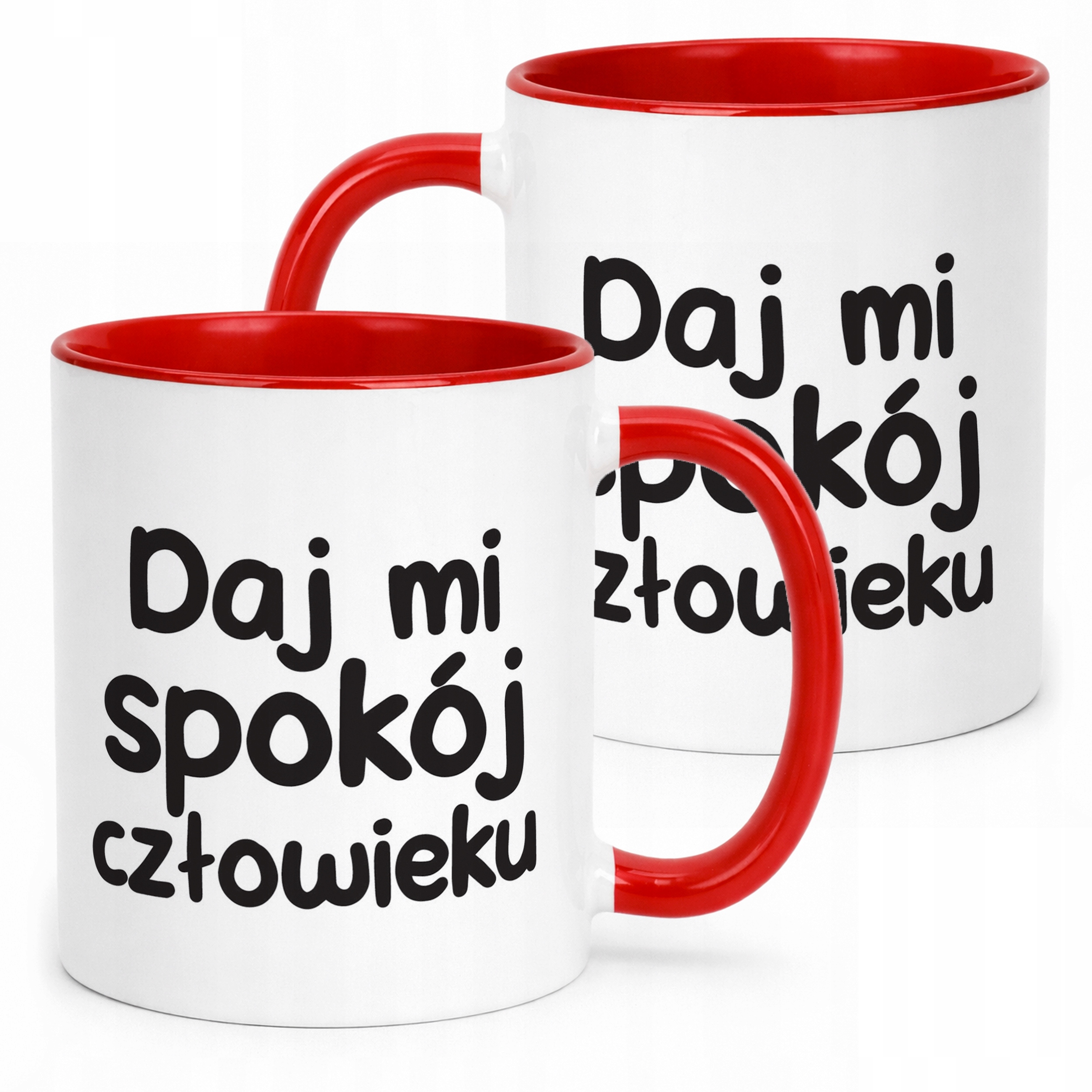Kubek Czerwony Daj Mi Spokój Człowieku Śmieszny Zabawny Prezent