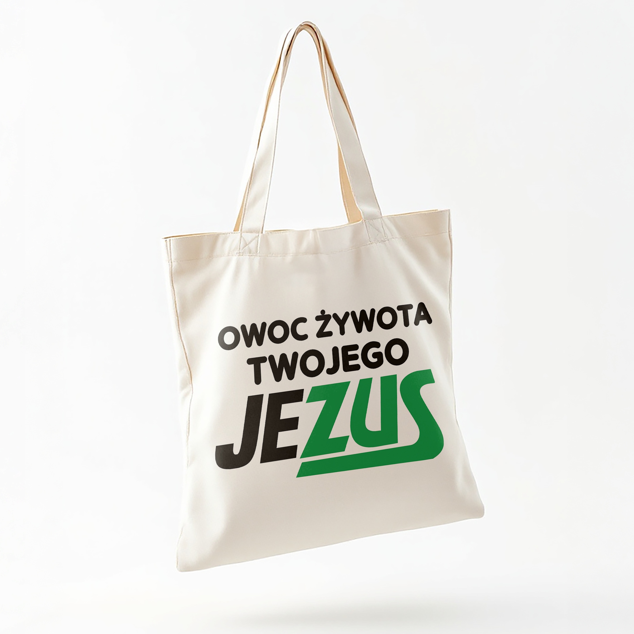 Torba bawełniana na zakupy Owoc Żywota Twojego Jezus Zabawny Prezent