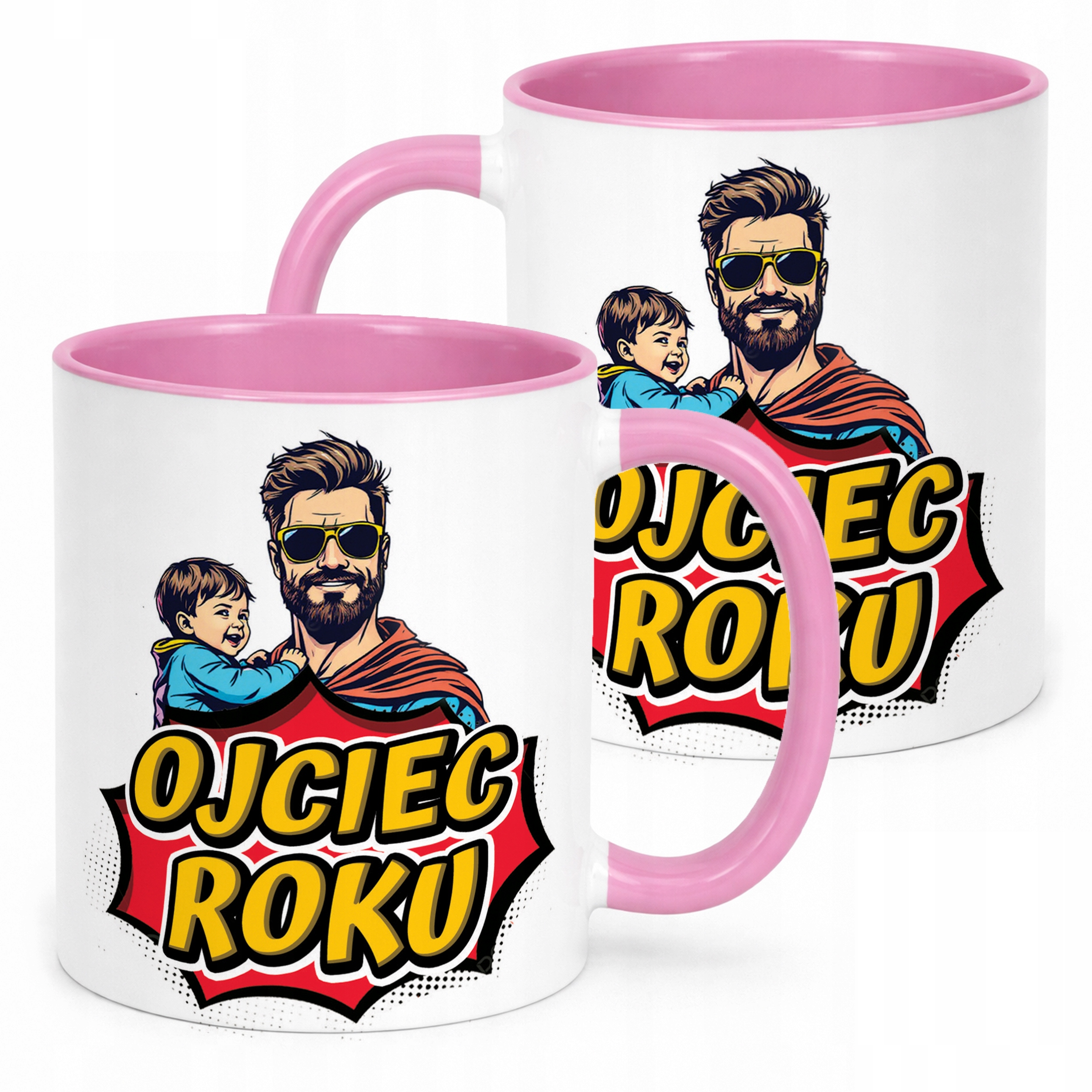 Kubek Różowy Dzień Ojca Dla Taty Ojciec Roku Prezent