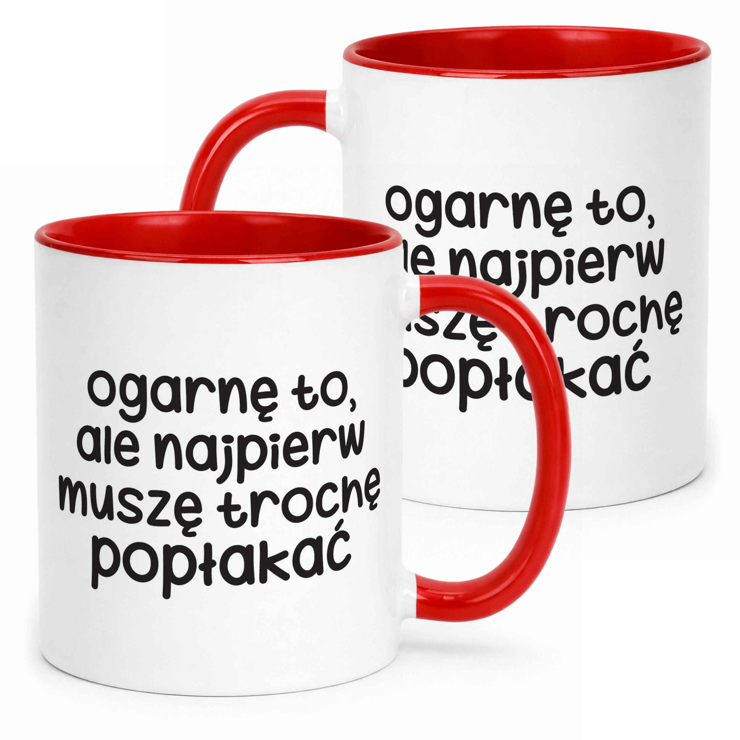 Kubek Czerwony Ogarnę To Ale Najpierw Śmieszny Zabawny Prezent