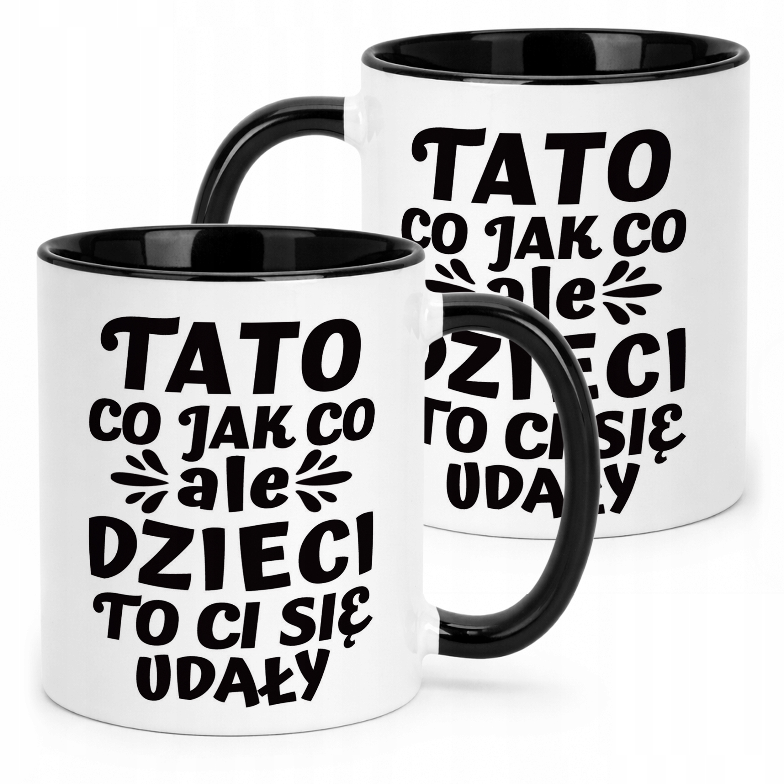 Kubek Czarny Dzień Ojca Dla Taty Dzieci To Ci Się Udały Prezent