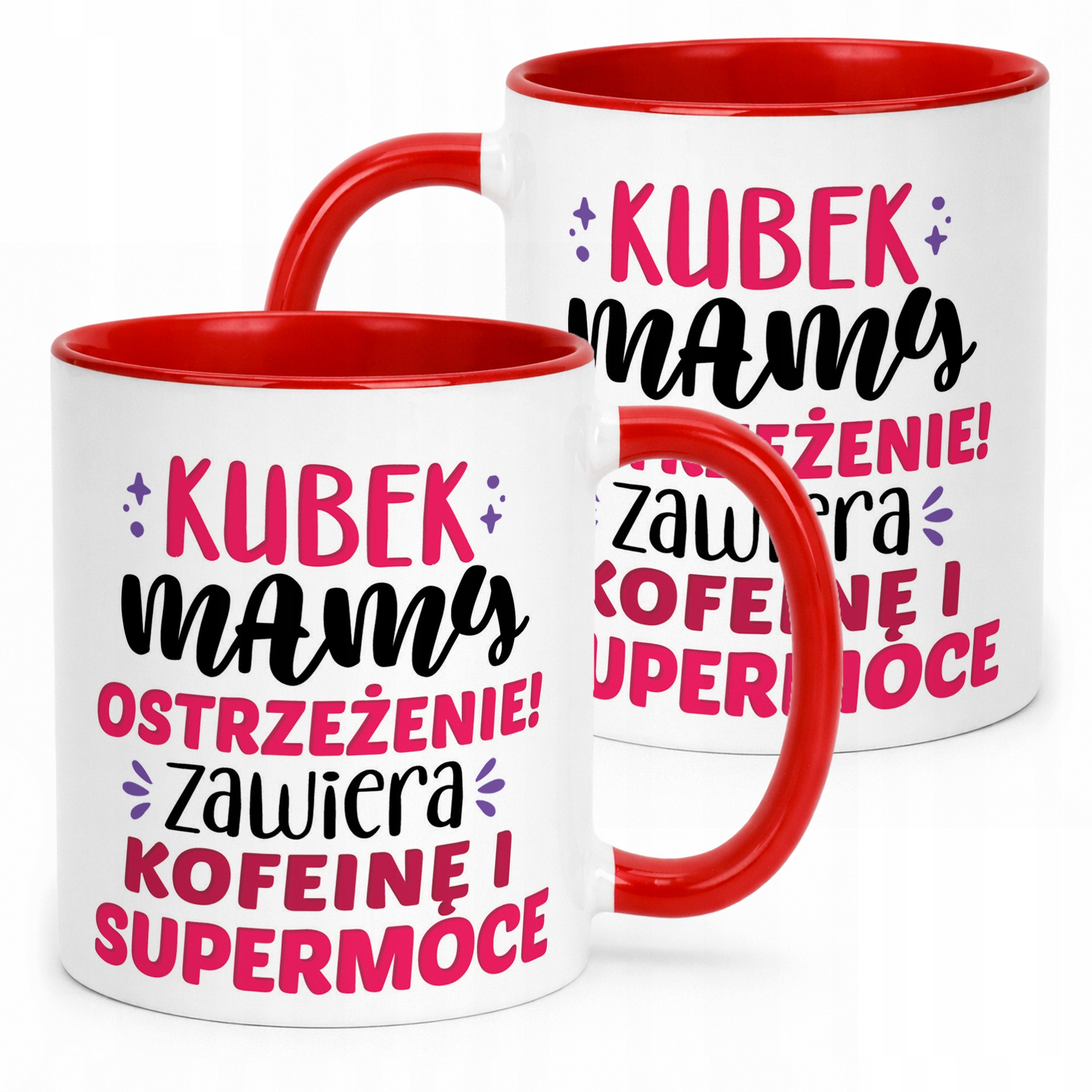 Kubek Czerwony Dzień Matki Dla Mamy Prezent Kubek Mamy Ostrzeżenie