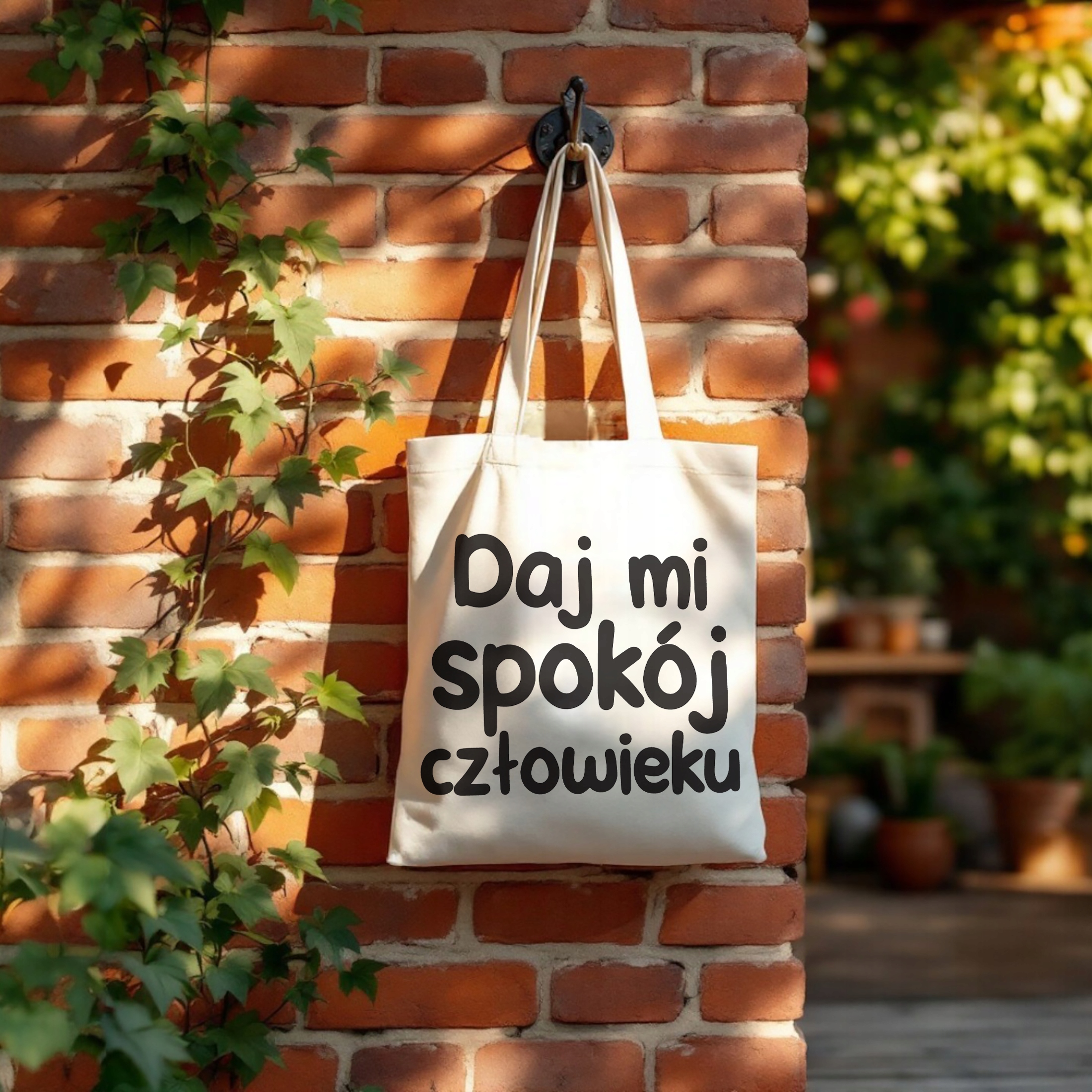 Torba bawełniana na zakupy Daj Mi Spokój Człowieku Zabawny Prezent