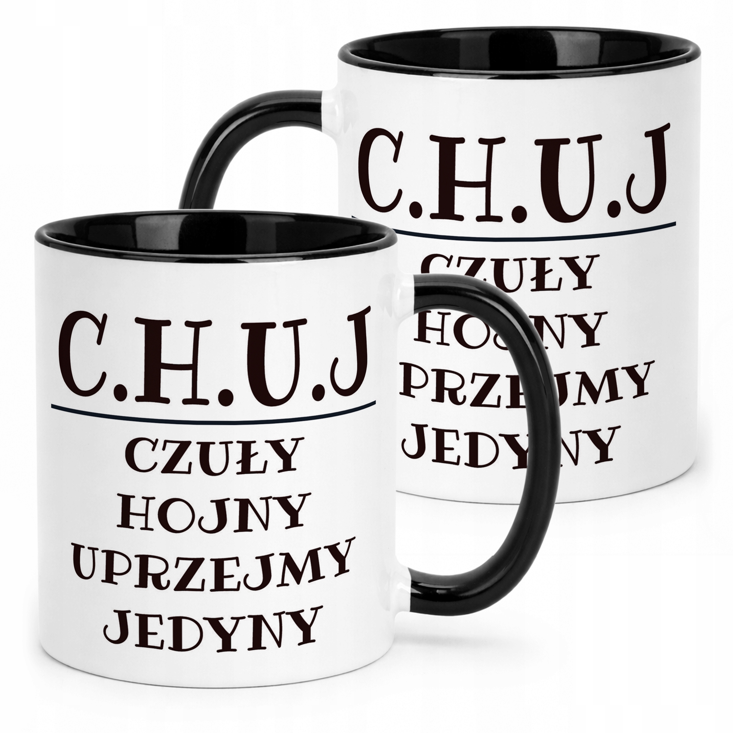 Kubek Czarny C.H.U.J Dla Mężczyzny Śmieszny Zabawny Prezent