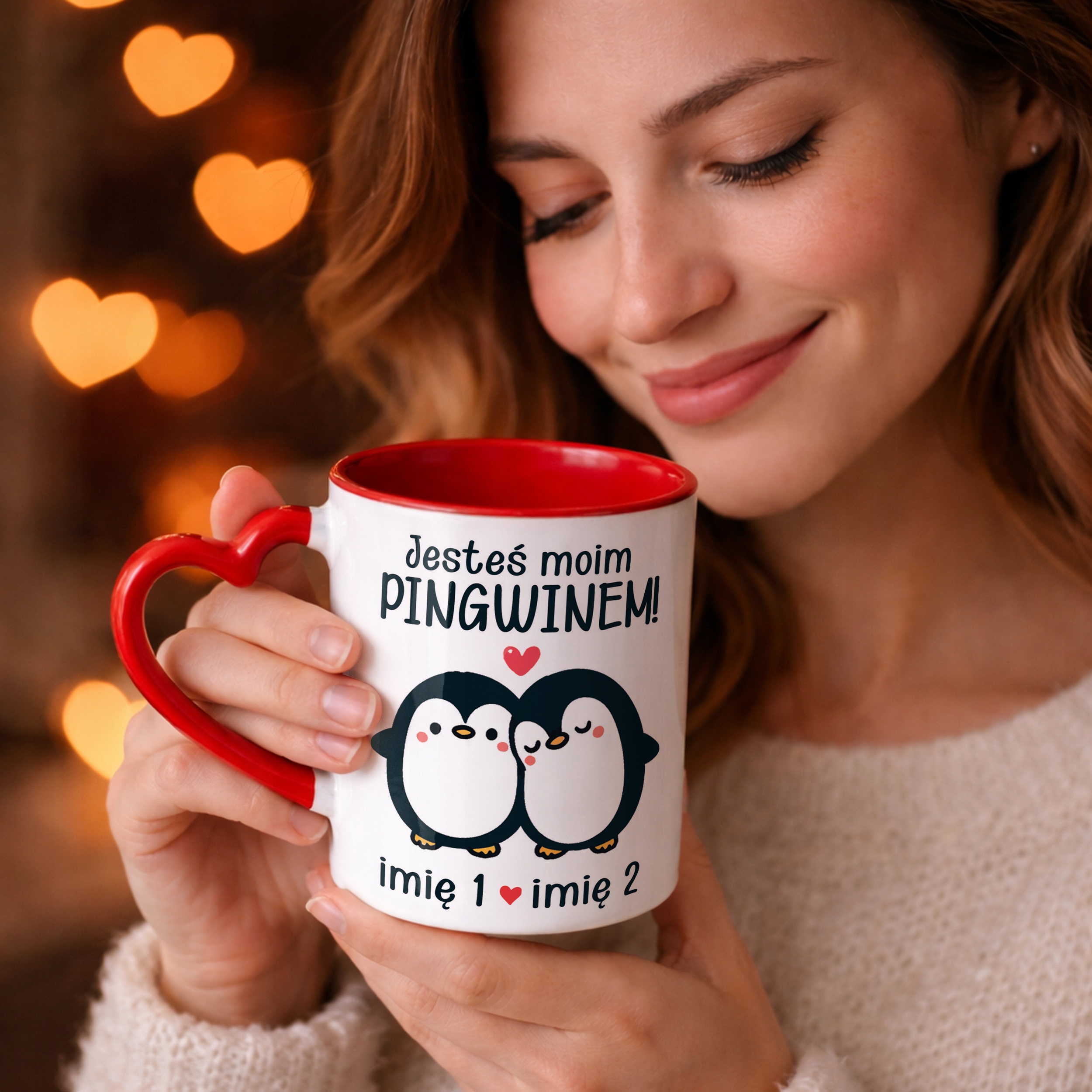 Kubek Walentynkowy Personalizowany Serce Walentynki Prezent Upominek