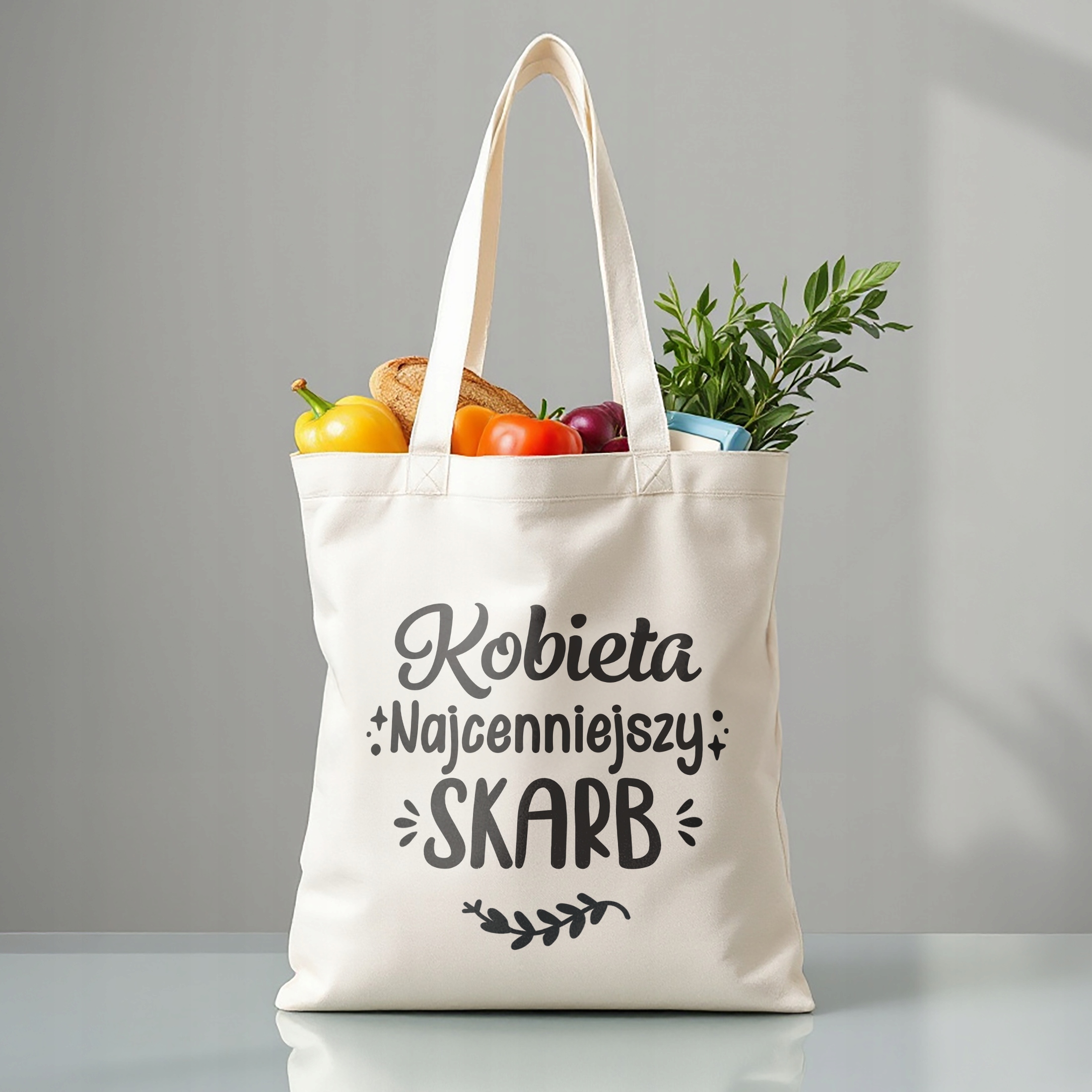Zestaw Kubek + Torba Dzień Kobiet Prezent Kobieta Najcenniejszy Skarb