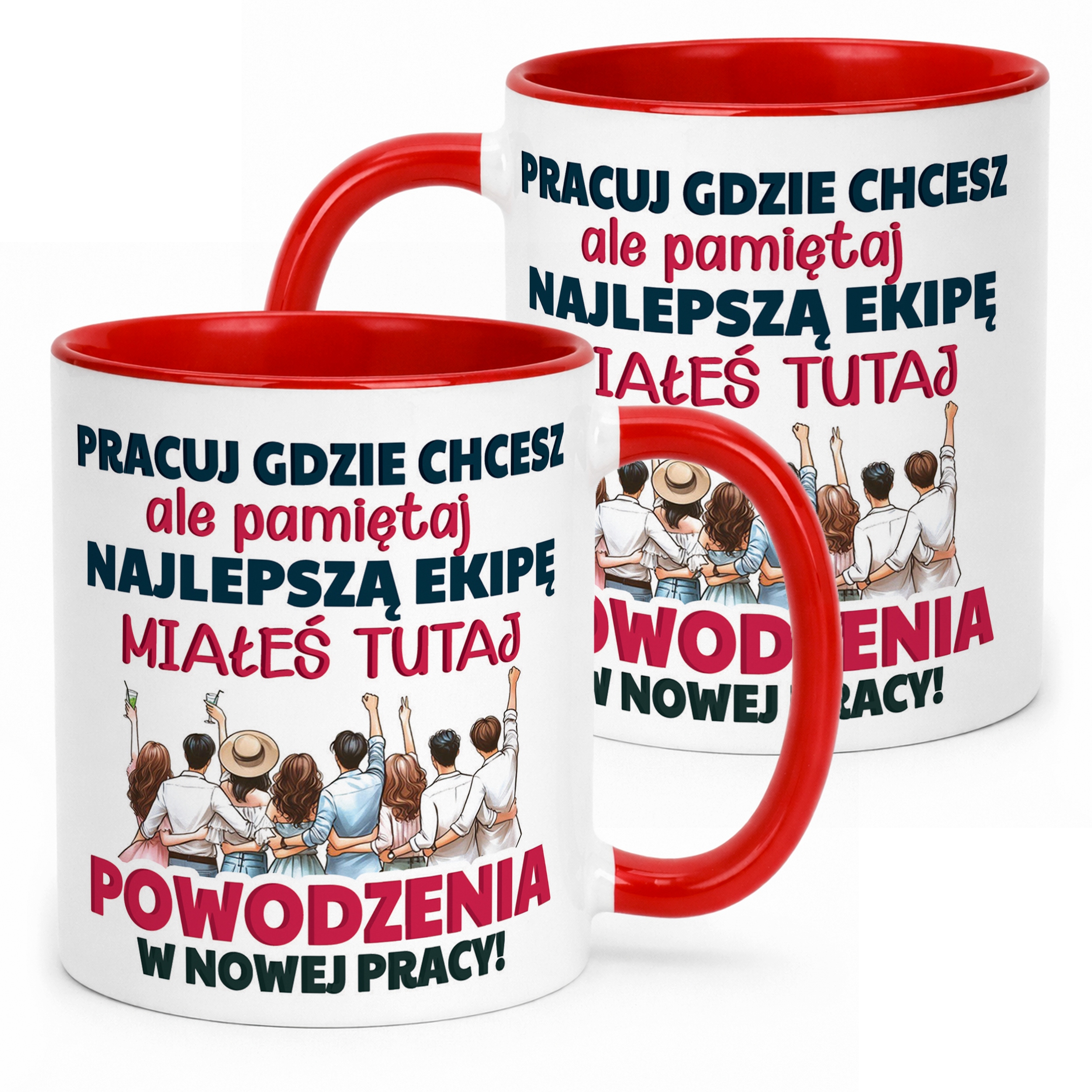 Kubek Czerwony Pożeganie Odejście z Pracy Dla Kolegi Koleżanki Prezent