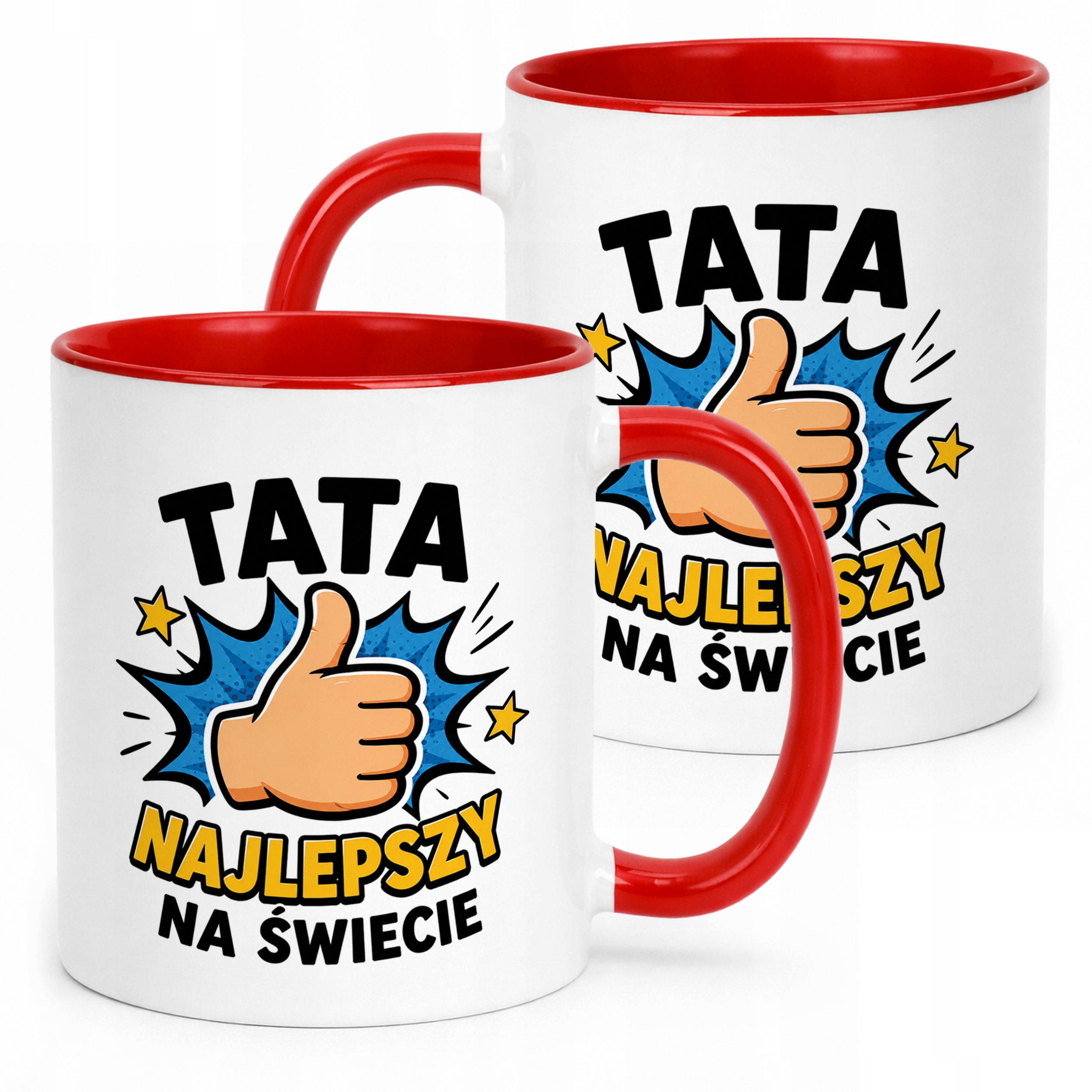 Kubek Czerwony prezent na Dzień Ojca dla taty upominek