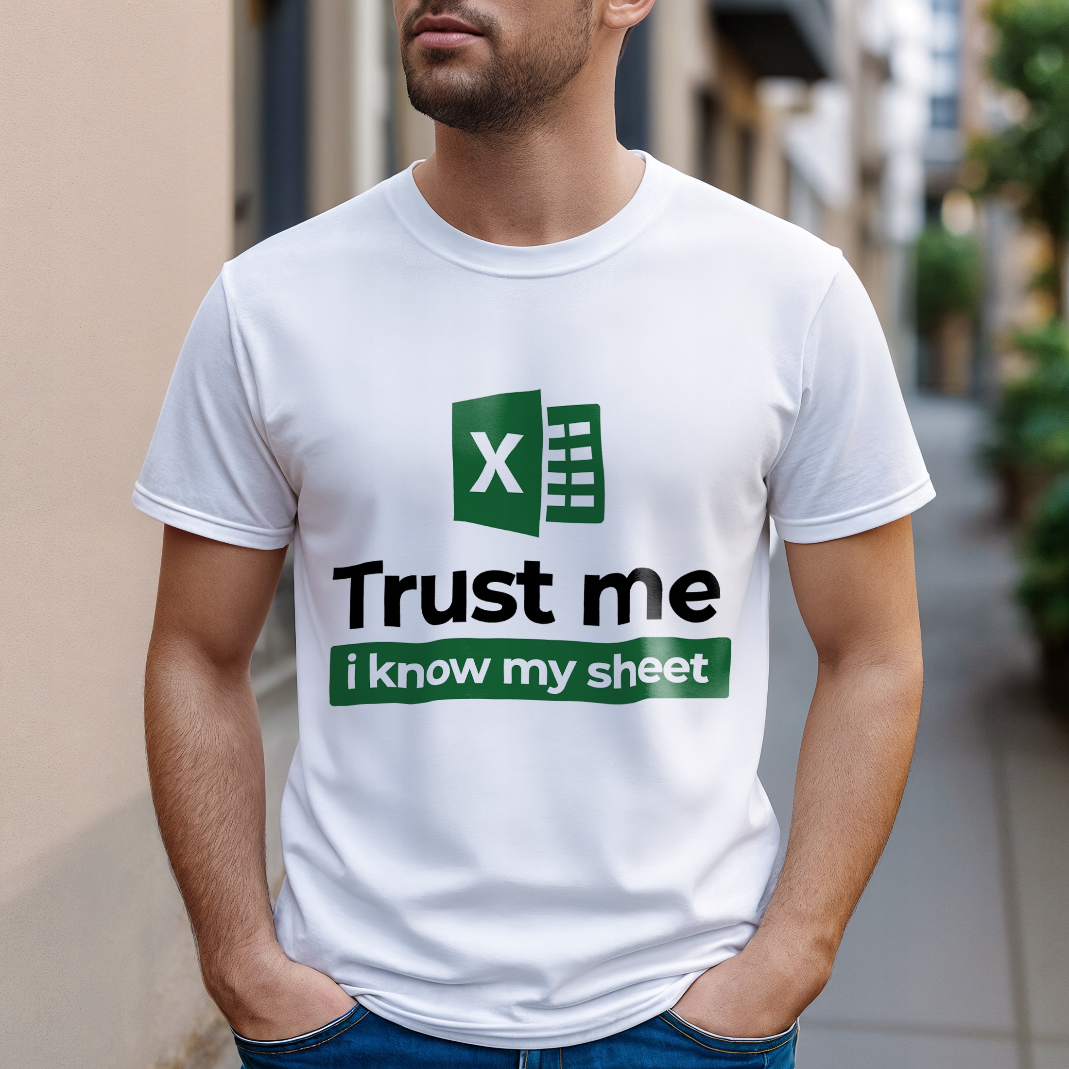 Koszulka biała męska Trust Me Excel Zabawny Prezent r. 3XL