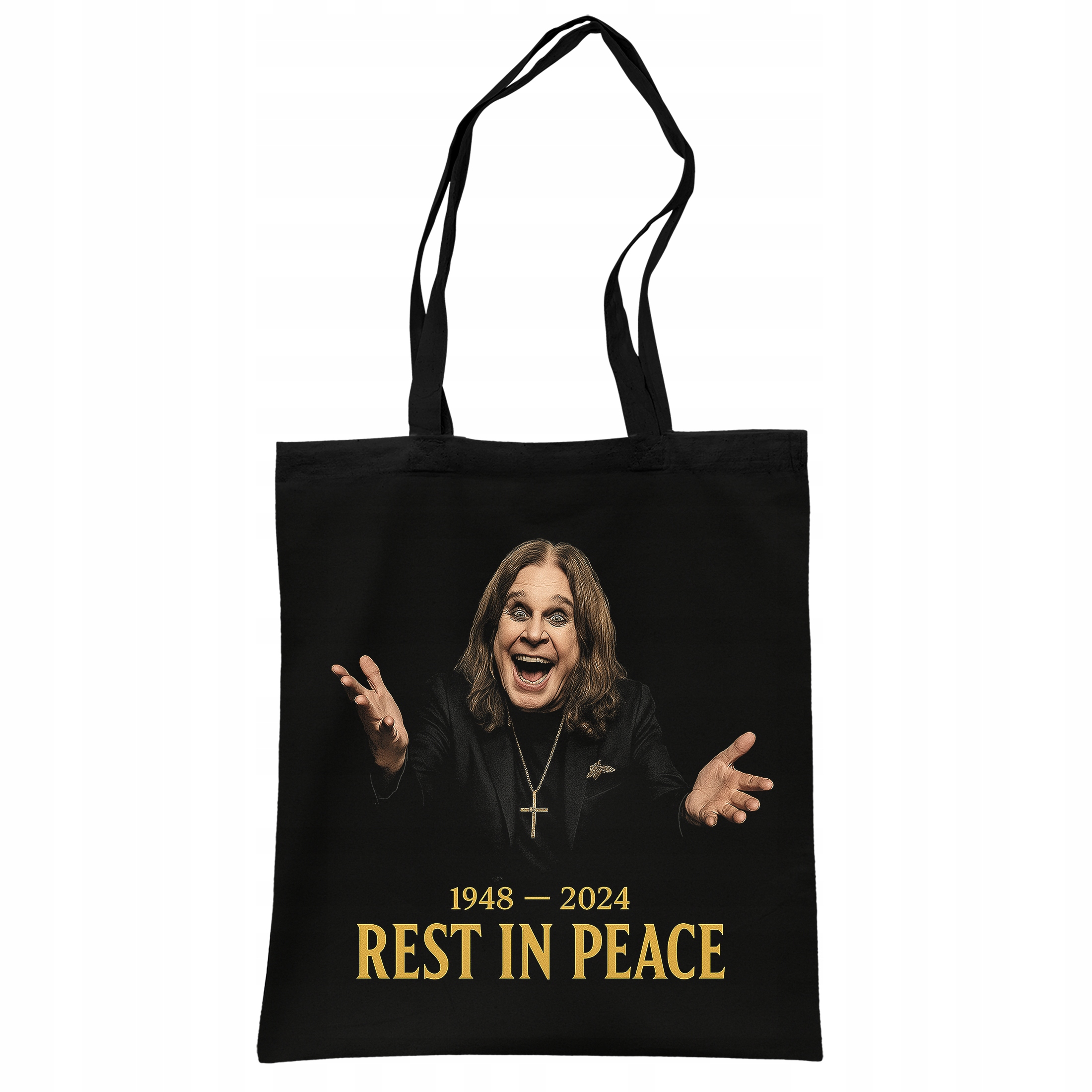Torba bawełniana czarna na zakupy Ozzy Osbourne Black Sabbath