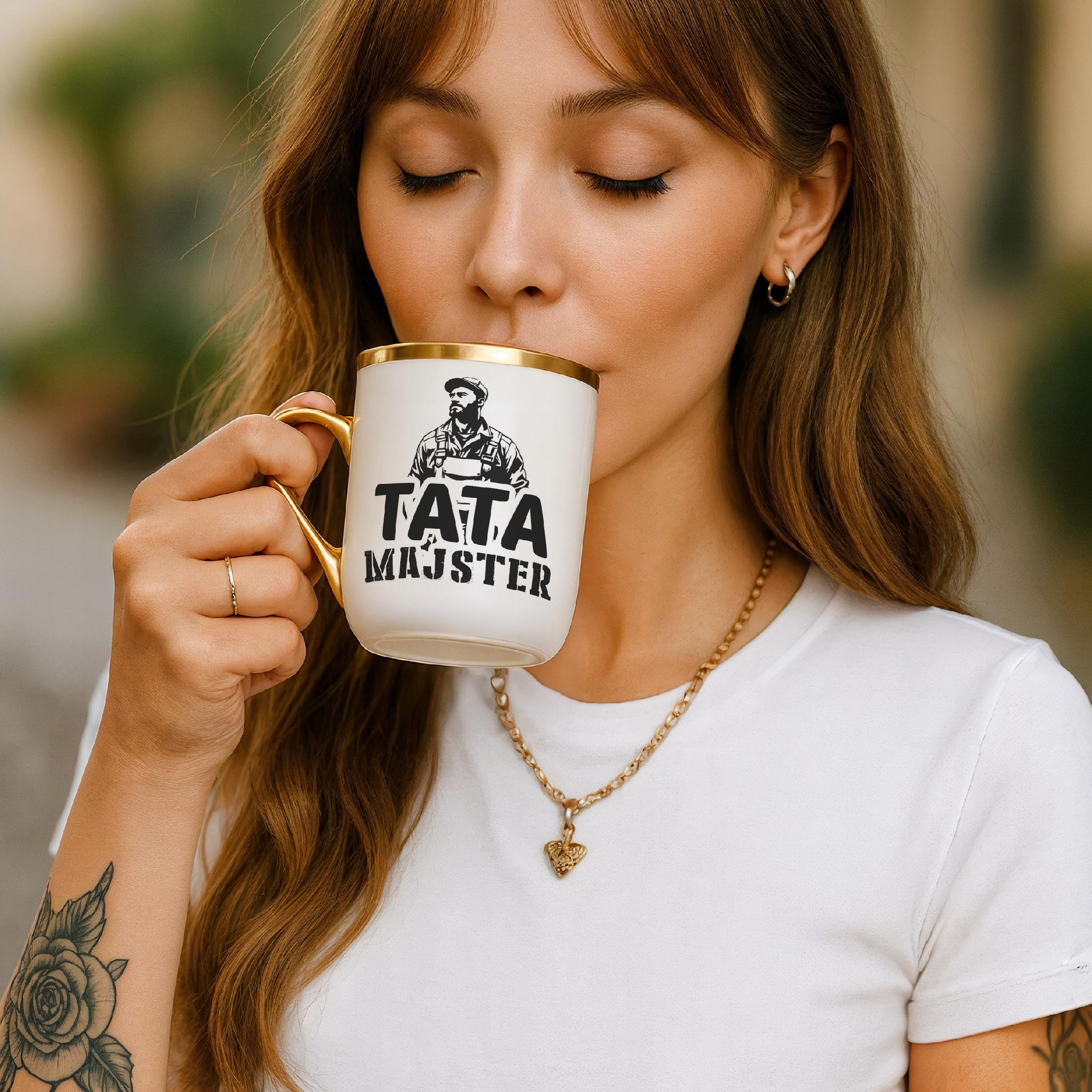 Kubek Premium Złoty Dzień Ojca Dla Taty Tata Majster Prezent