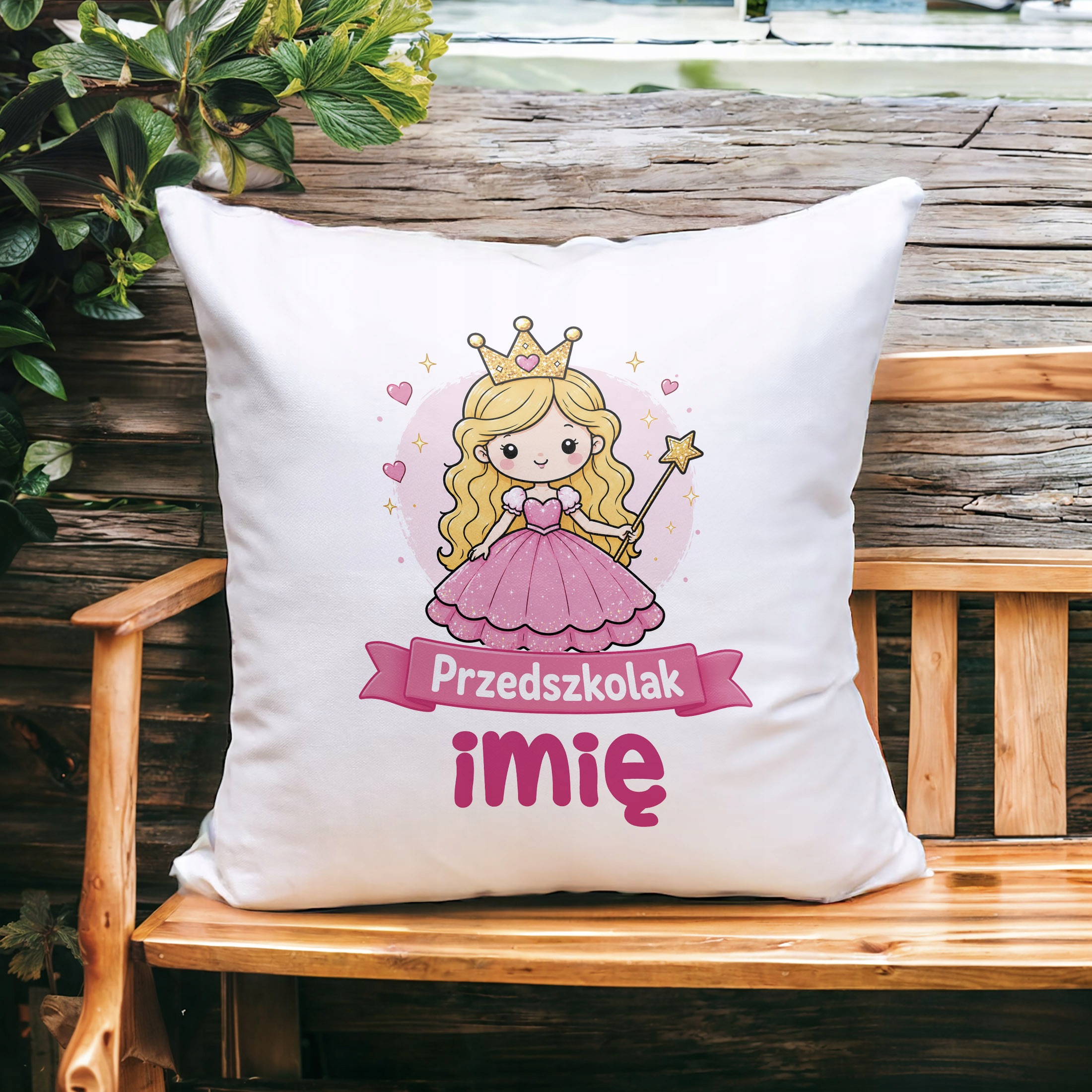 Zestaw Personalizowany Kubek Czarny Poduszka Przedszkolak