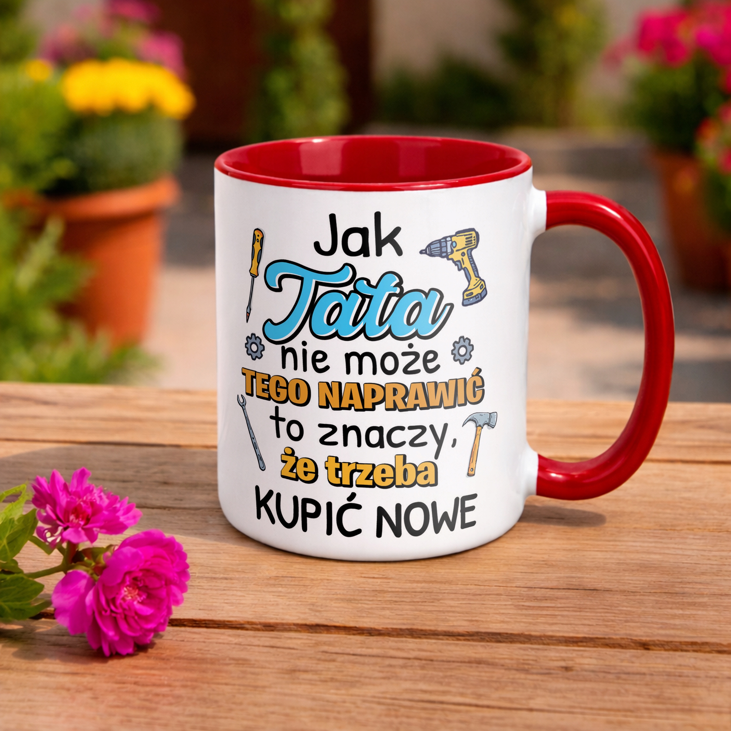 Kubek ceramiczny Dzień Ojca Dla Taty Trzeba Kupić Nowe Prezent