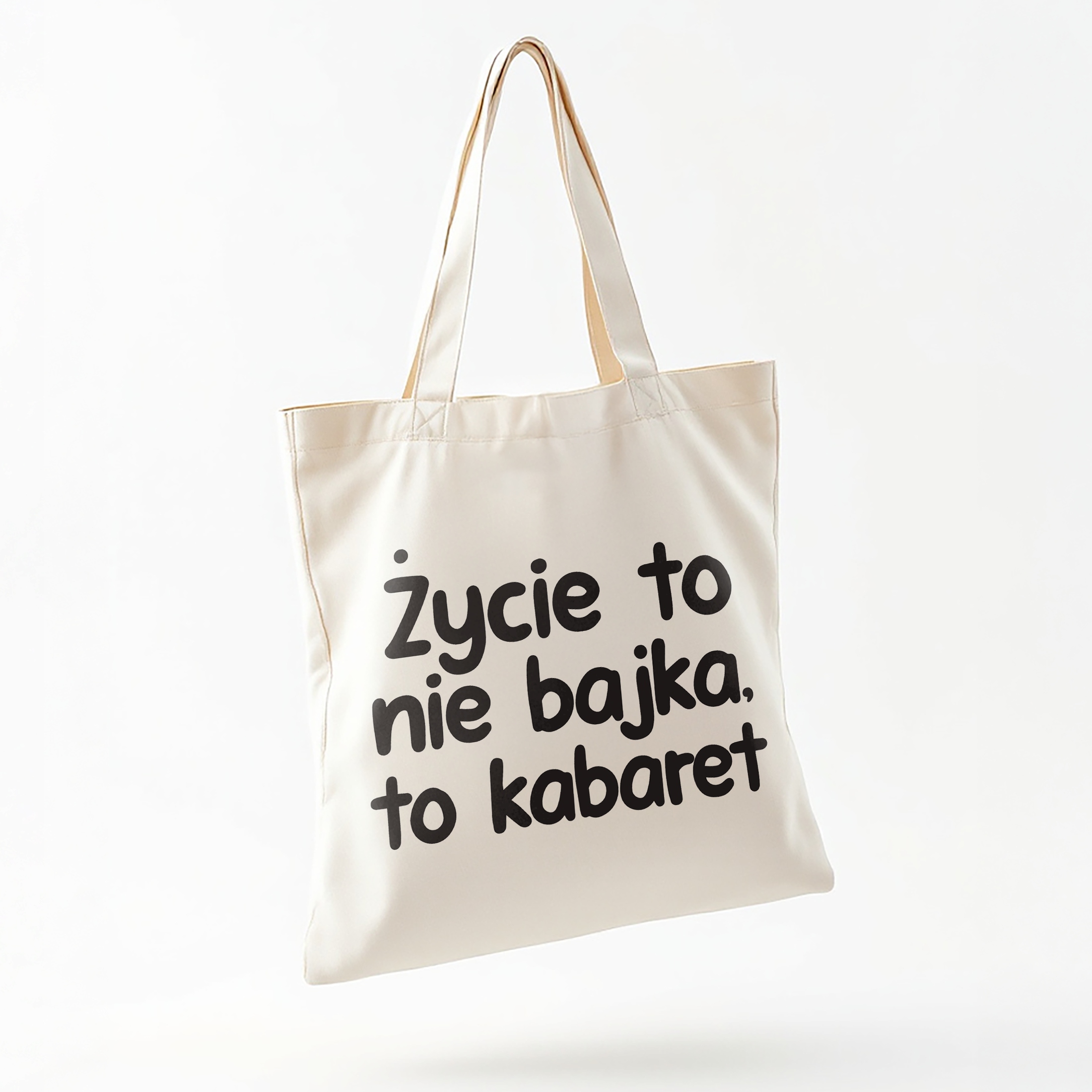 Torba bawełniana na zakupy Życie To Nie Bajka Zabawny Prezent