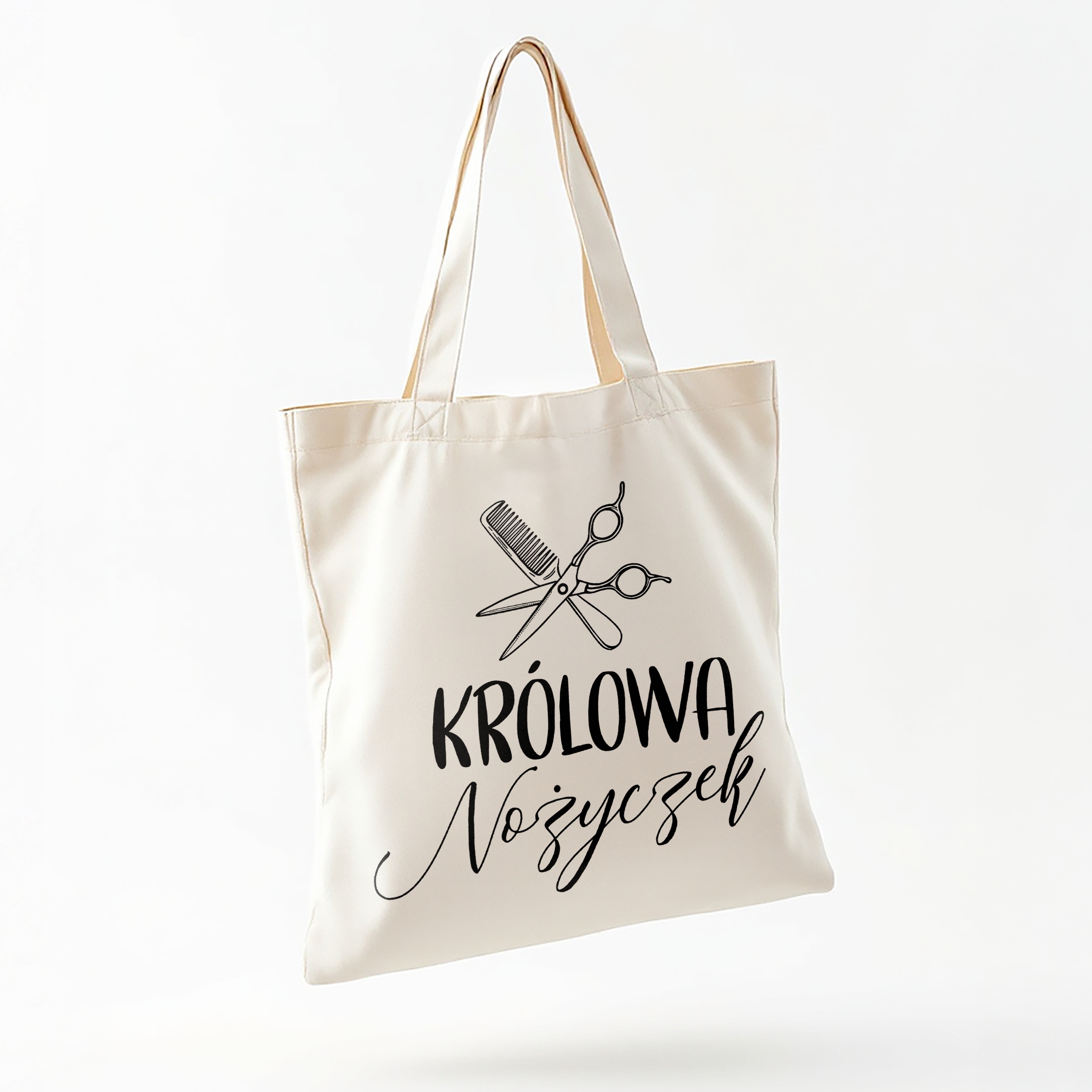 Torba bawełniana na zakupy Królowa Nożyczek Fryzjerka Prezent