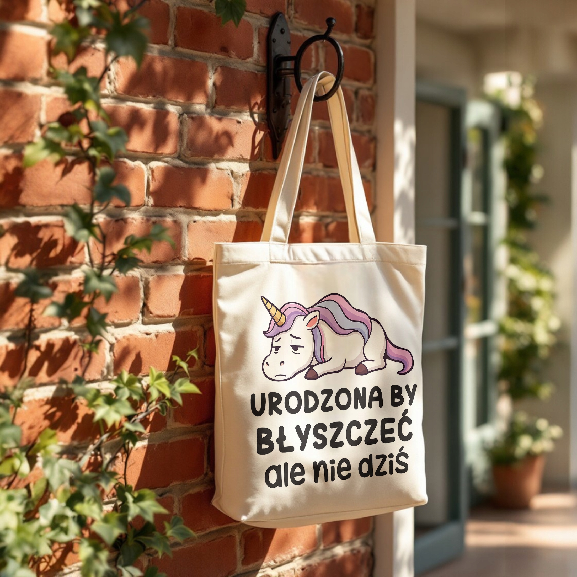 Torba bawełniana premium Urodzona By Błyszczeć Zabawny Prezent