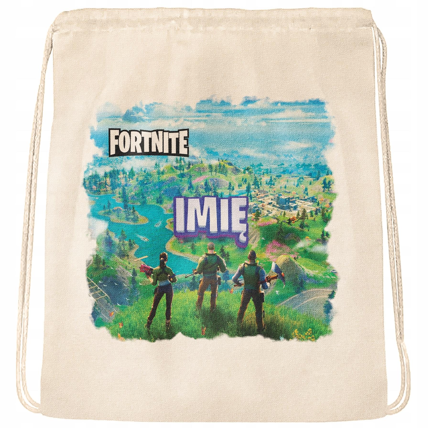 Plecak bawełniany Z Imieniem Fortnite Dla Fanów i Graczy Do Szkoły