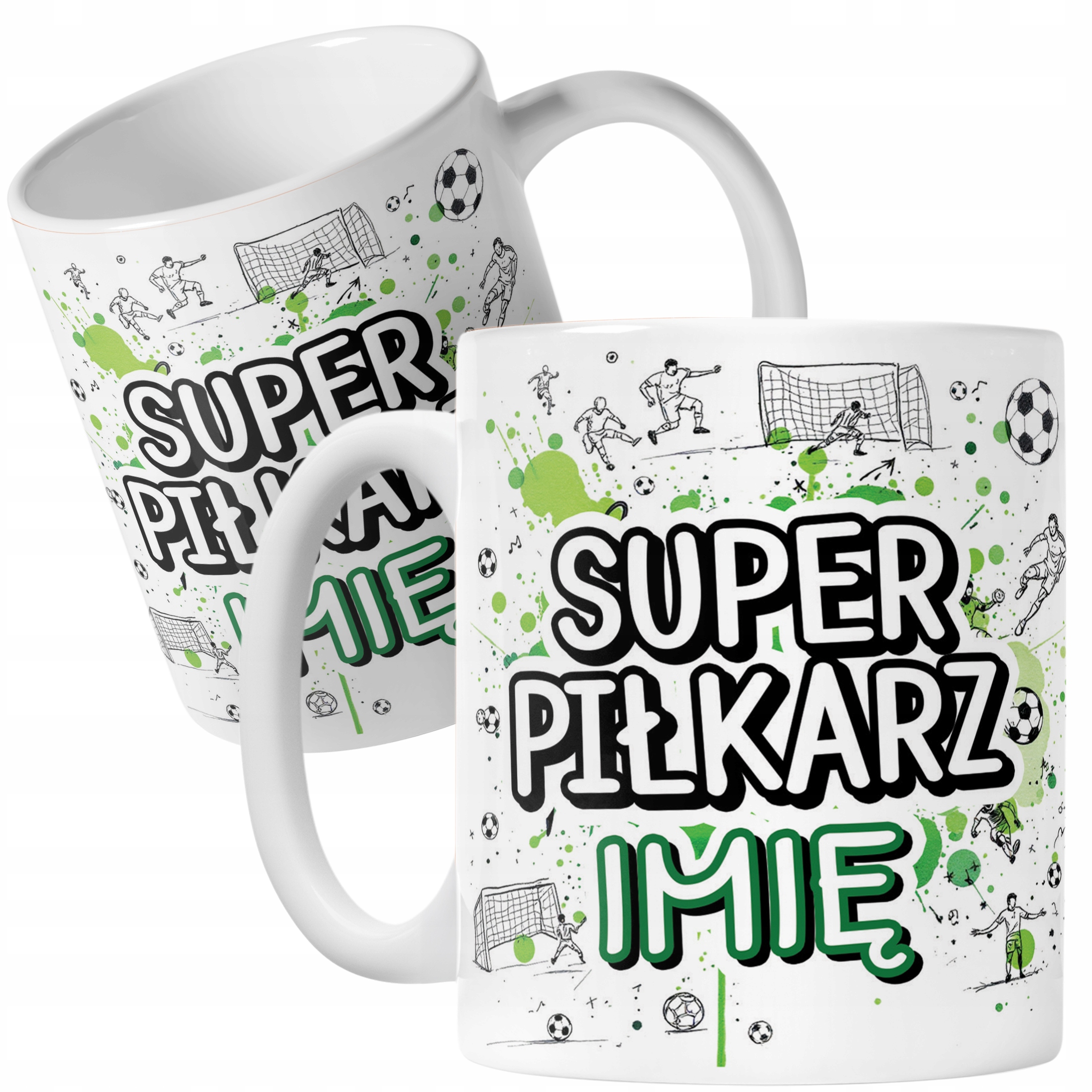 Kubek ceramiczny personalizowany Super Piłkarz Dla Piłkarza Prezent