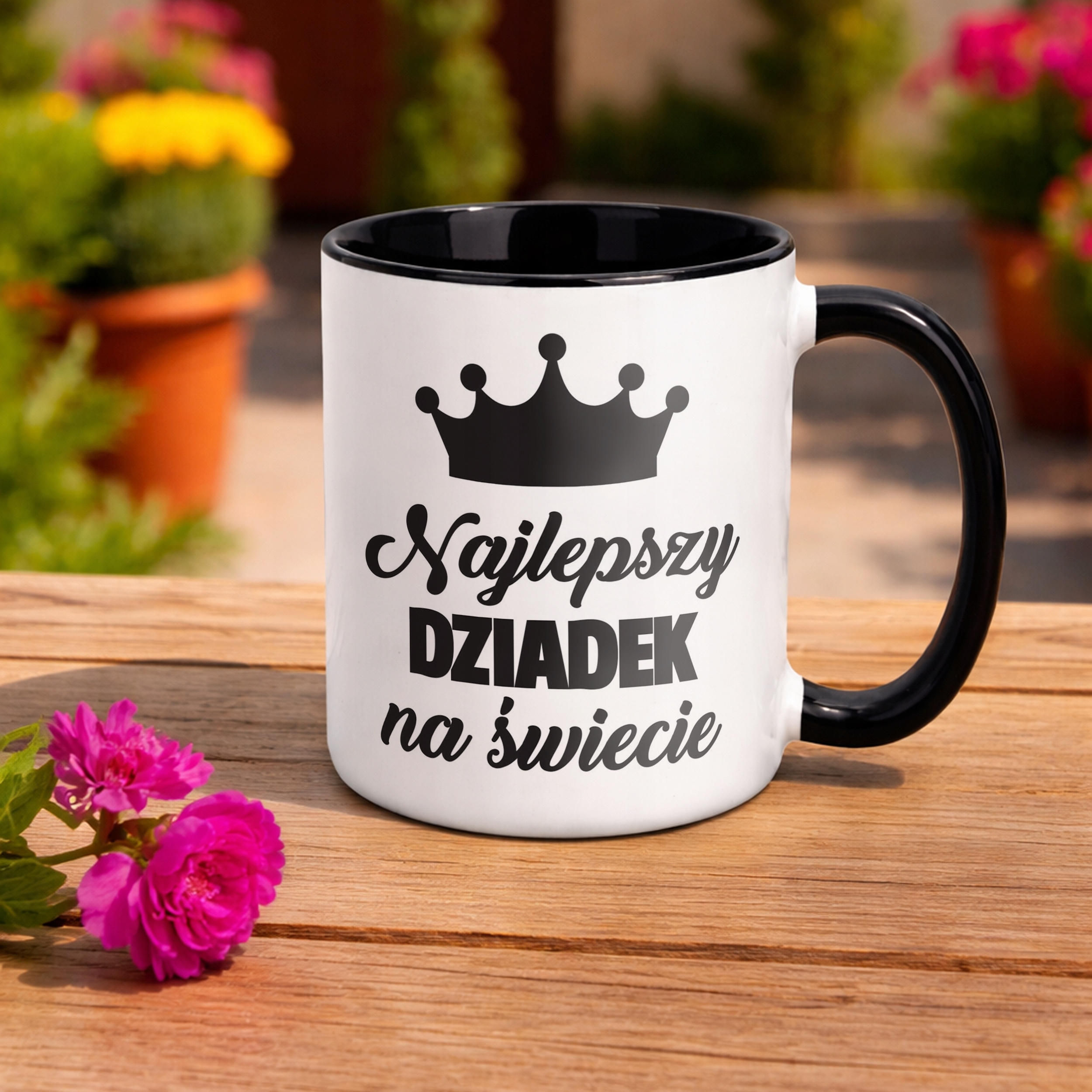 Kubek Czarny Dzień Dziadka Dla Dziadka Prezent Upominek