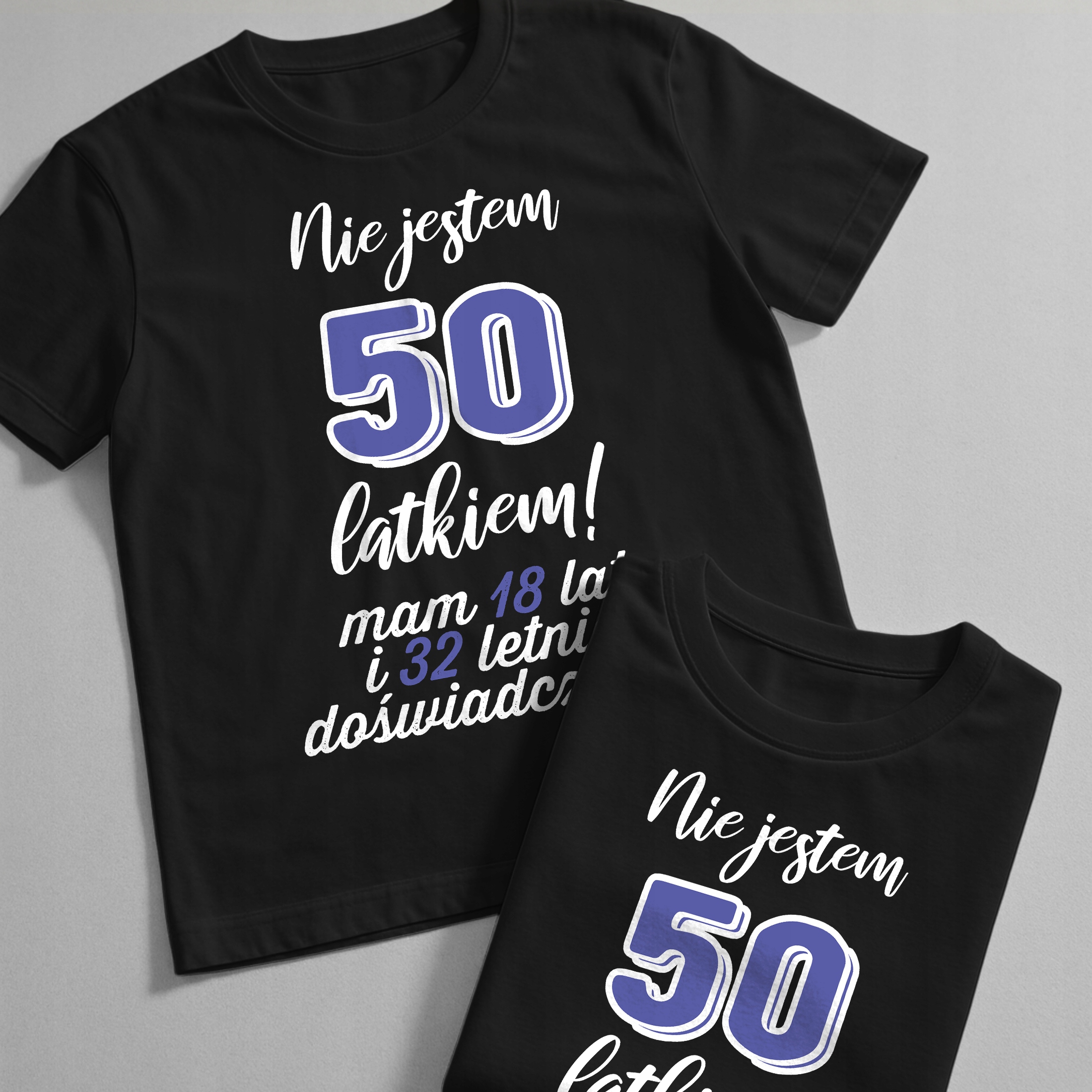 Koszulka czarna męska Nie Jestem 50 Latkiem Urodziny Prezent r. 3XL