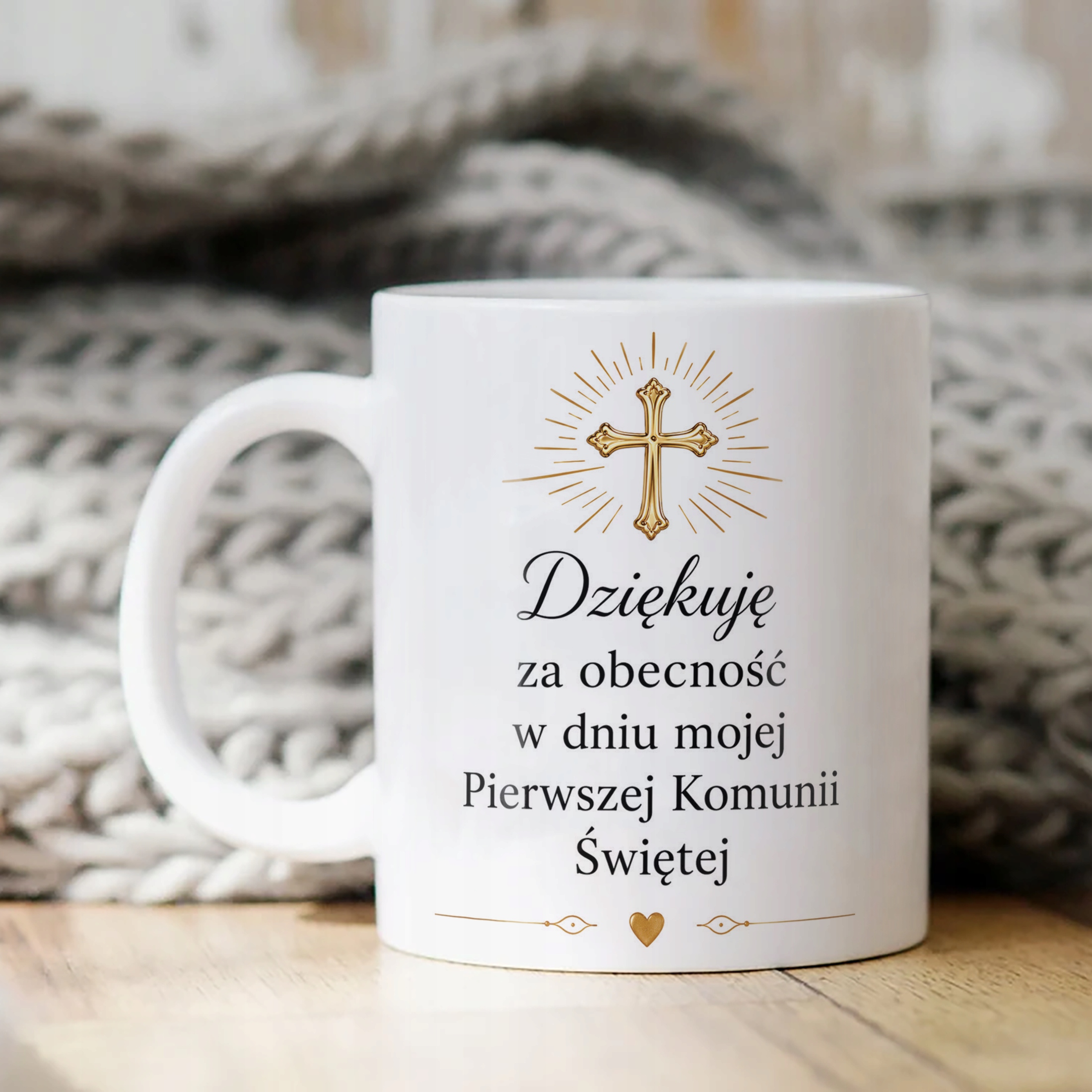 Kubek Pierwsza Komunia dla gości pamiątka z przyjęcia komunijnego