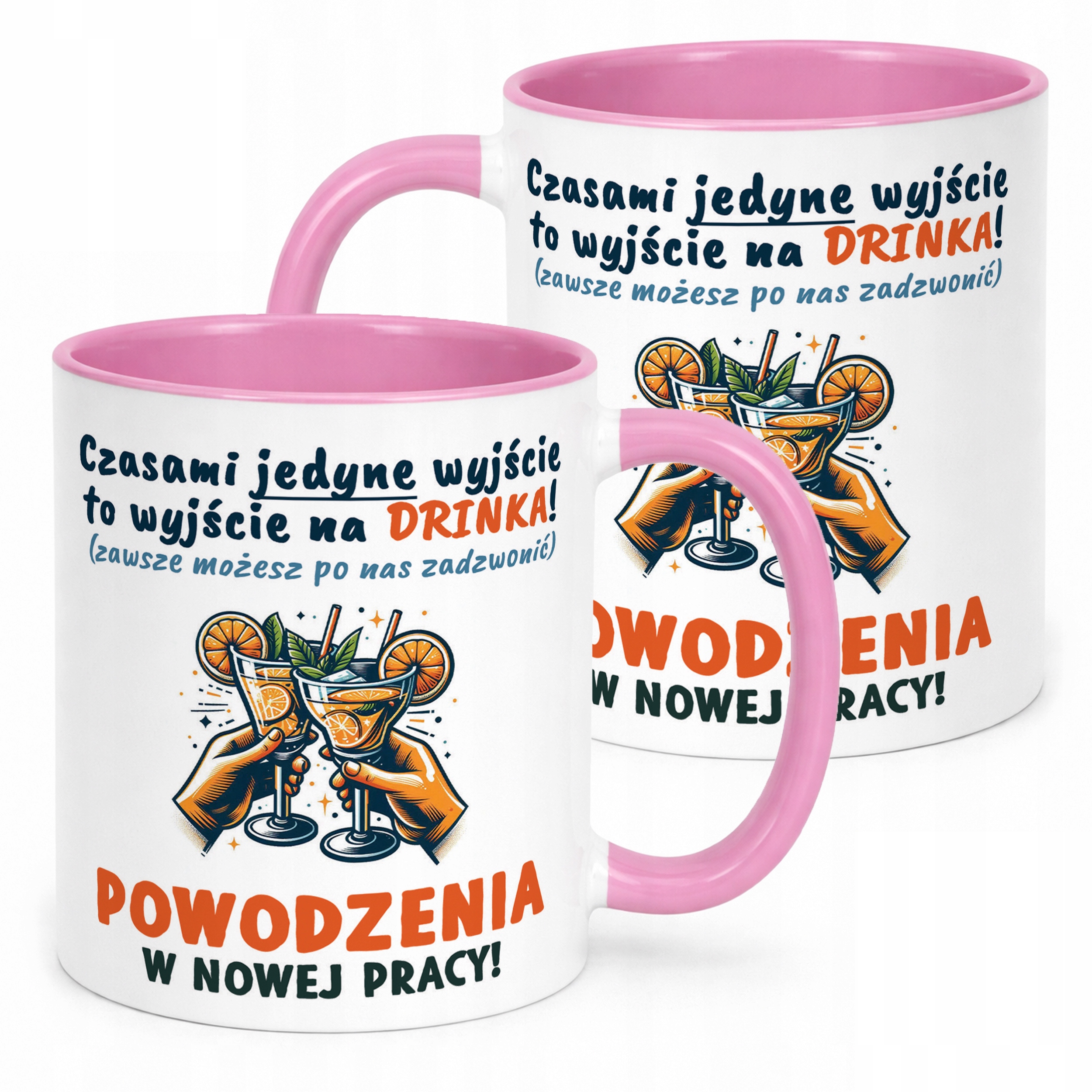 Kubek Różowy Na Pożegnanie Odejście z Pracy Zabawny Prezent