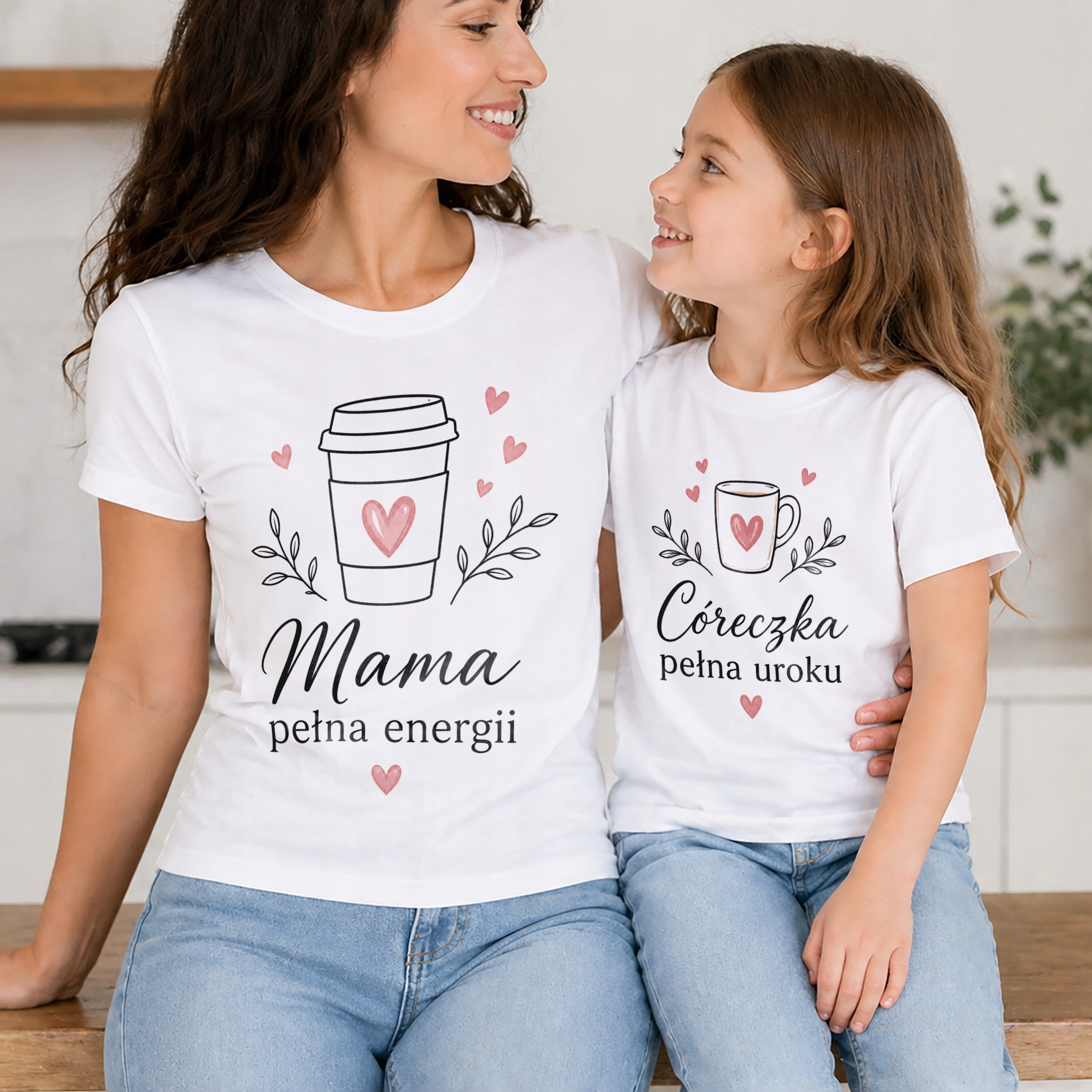 Komplet koszulek mama córka prezent na Dzień Matki zestaw rodzinny super