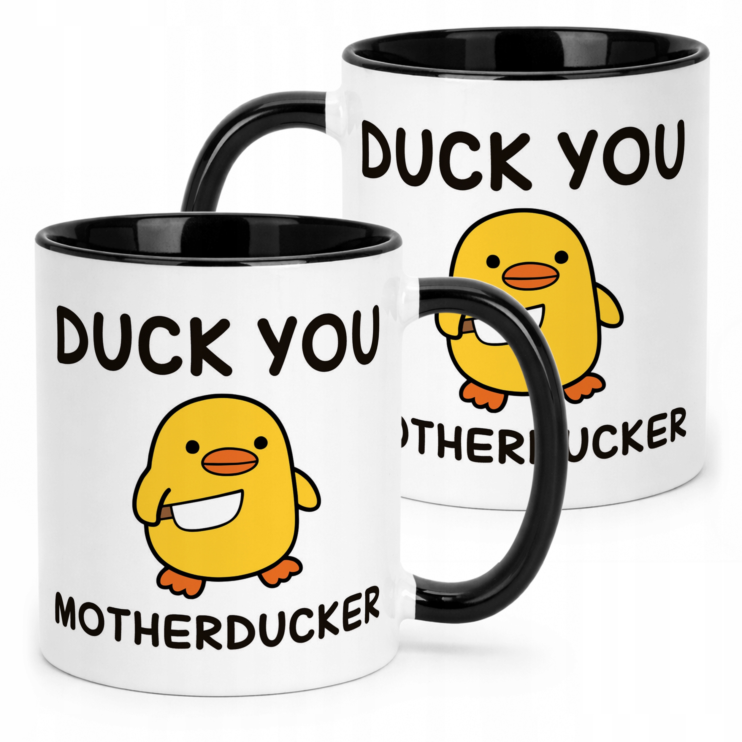 Kubek Czarny Duck You Śmieszny Zabawny Prezent