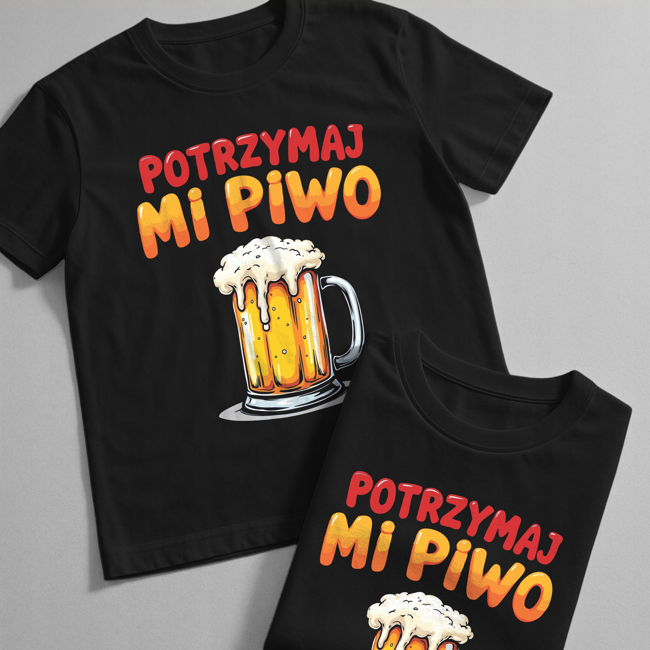 Koszulka czarna męska Potrzymaj Mi Piwo Zabawny Prezent r. 3XL