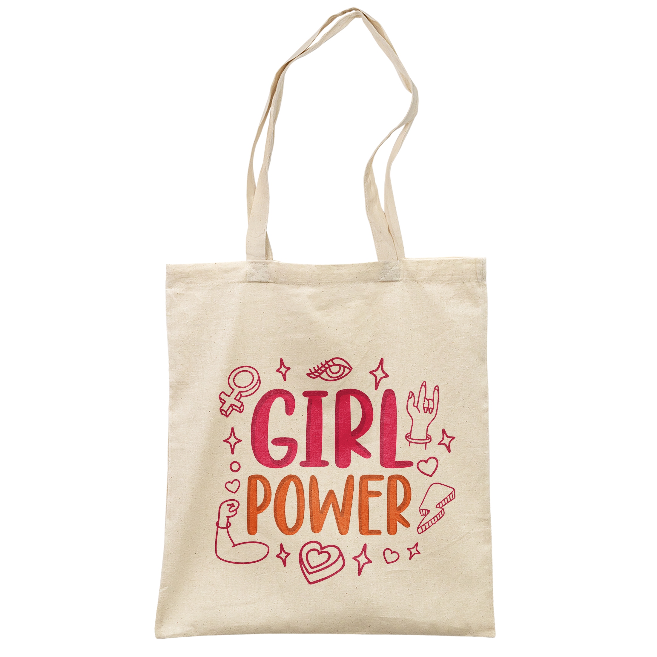 Torba bawełniana na zakupy prezent na Dzień Kobiet Girl Power Upominek