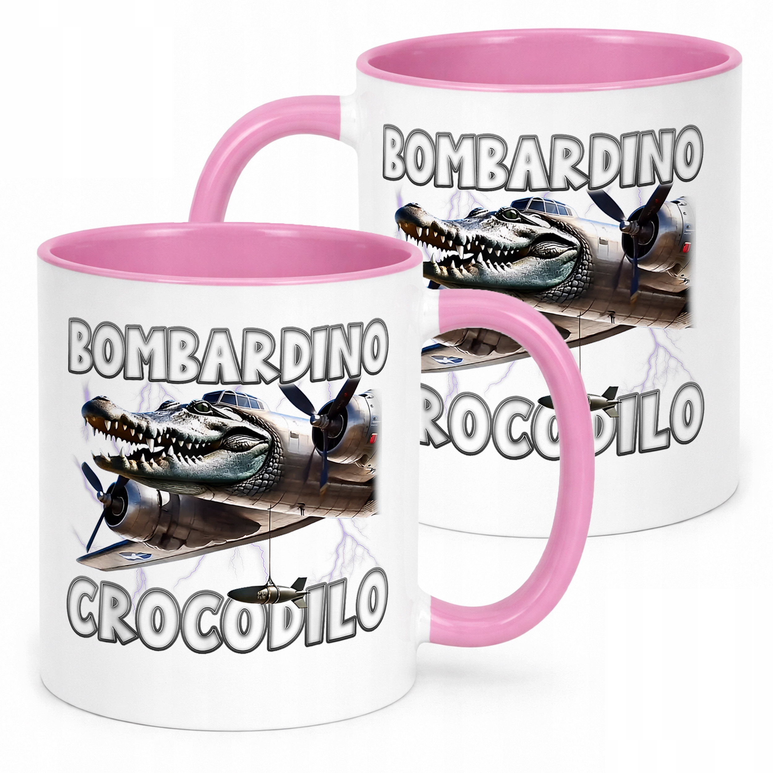 Kubek Różowy Bombardino Crocodilo viral tiktok brainrot