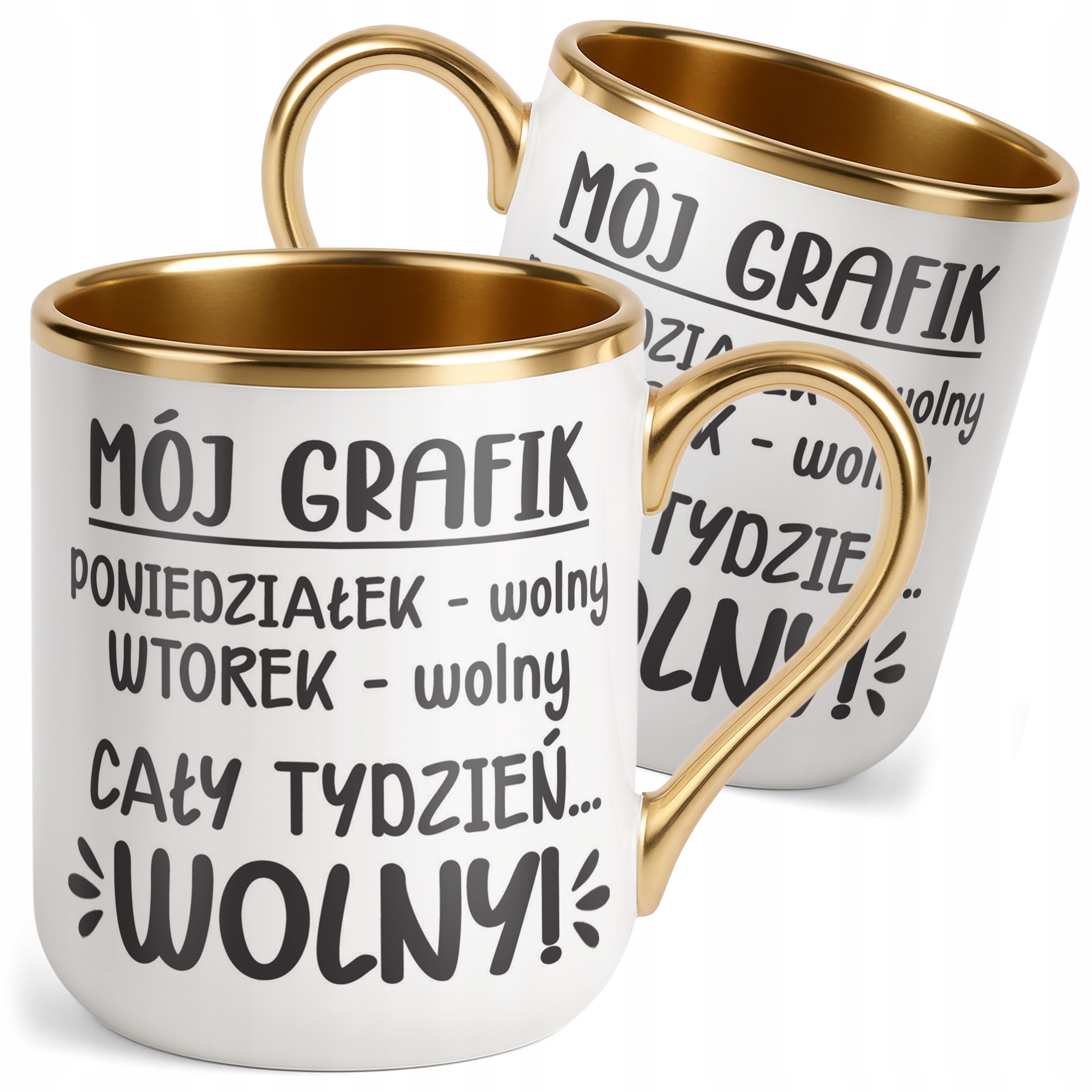 Kubek Premium Złoty Z okazji Emerytury Dla Emeryta Emerytki Prezent