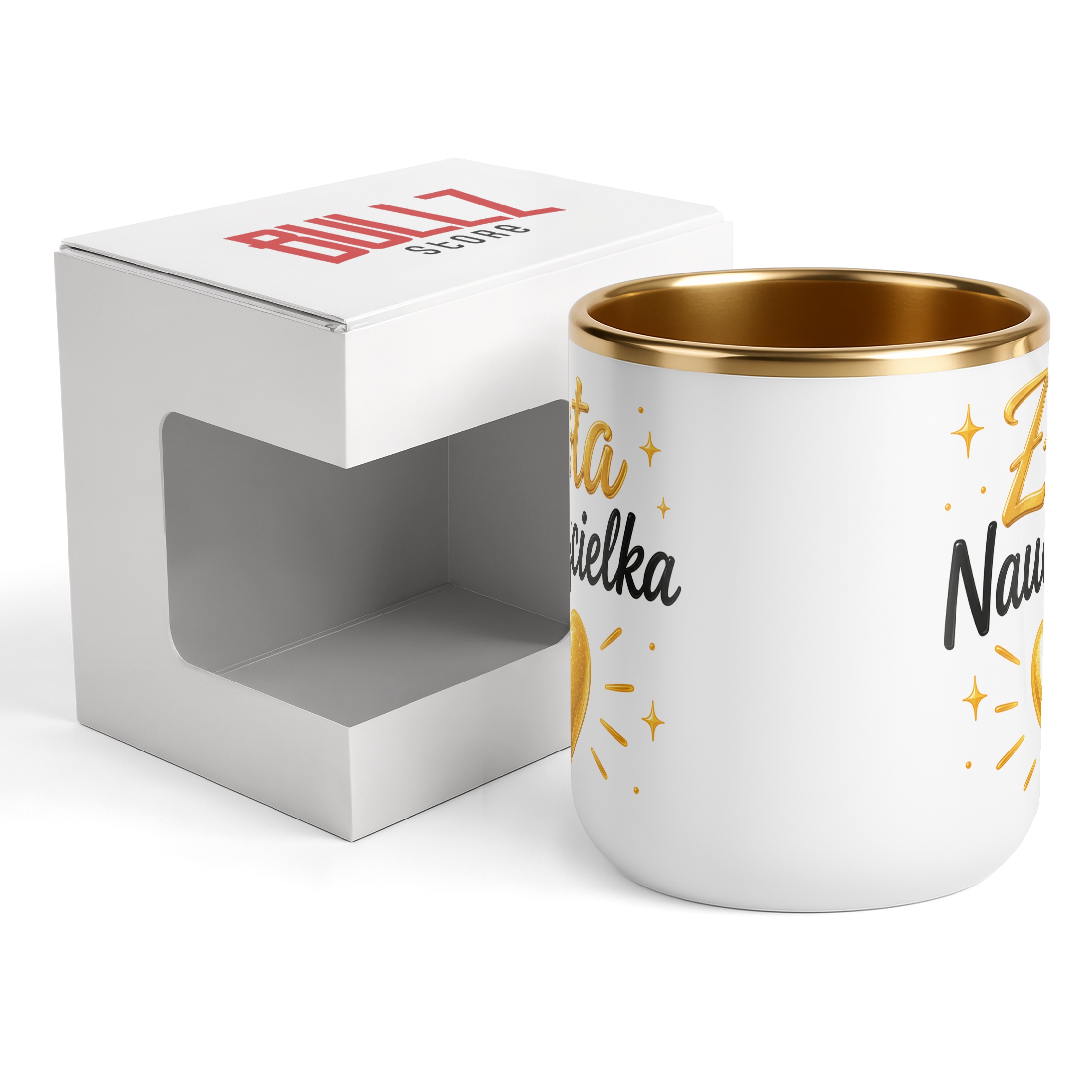 Kubek Premium Złoty Dzień Nauczyciela Dla Nauczycielki Prezent Upominek
