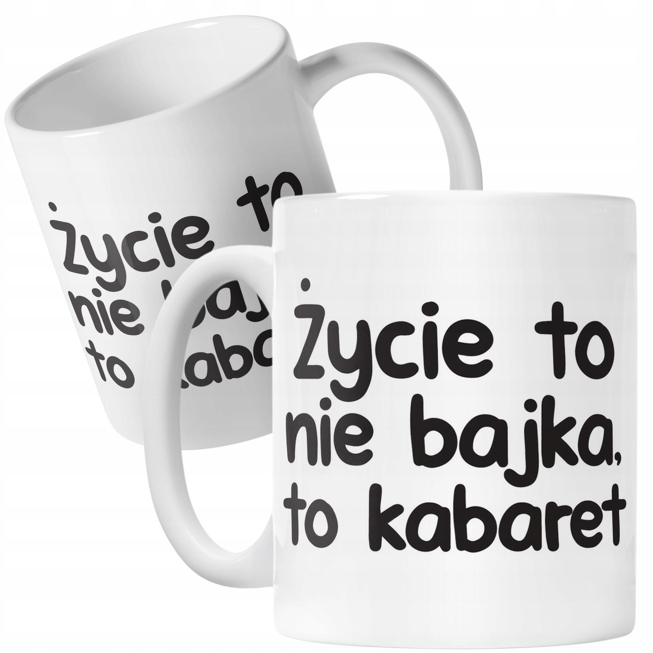Kubek ceramiczny Życie To Nie Bajka Śmieszny Zabawny Prezent