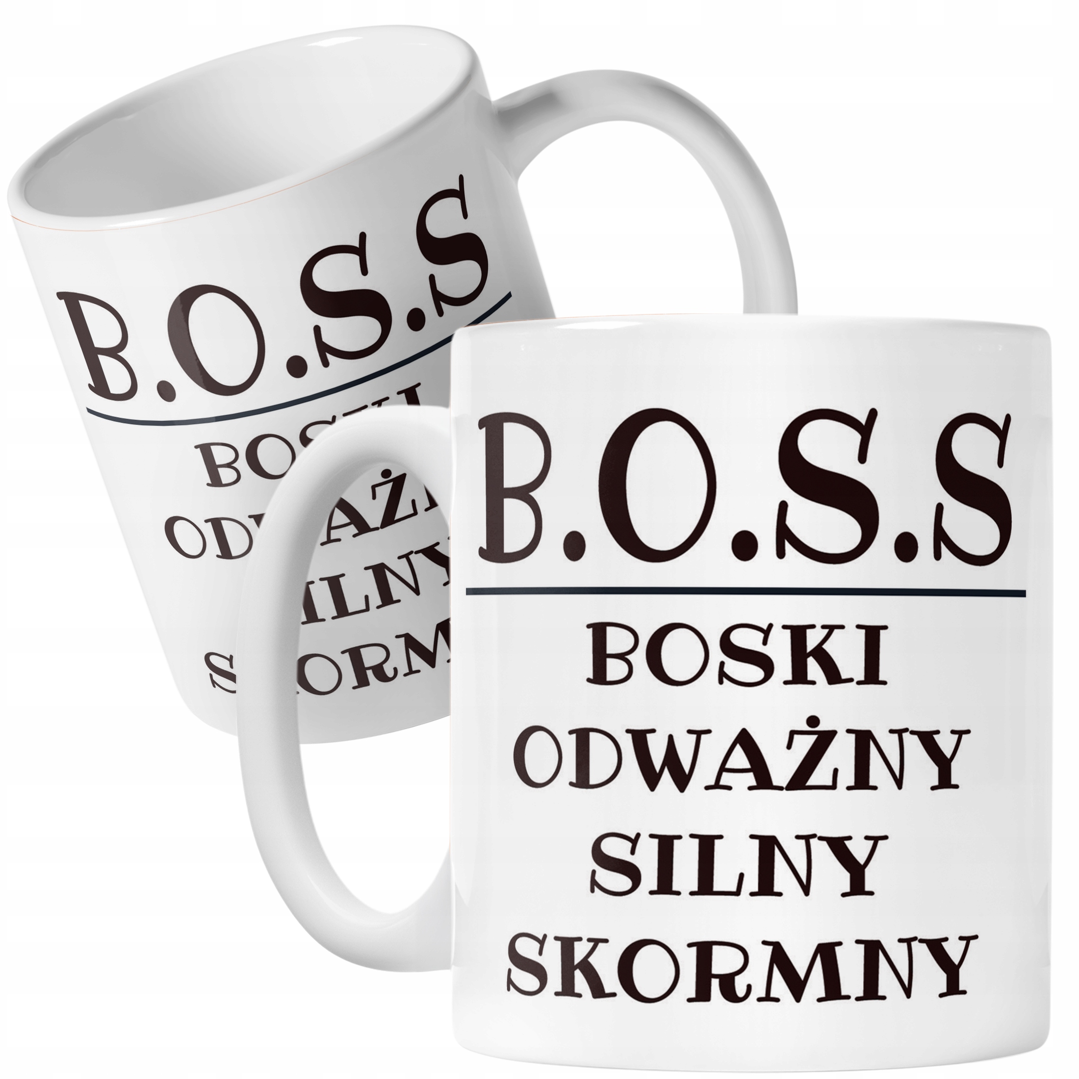 Kubek ceramiczny B.O.S.S Dla Mężczyzny Śmieszny Zabawny Prezent