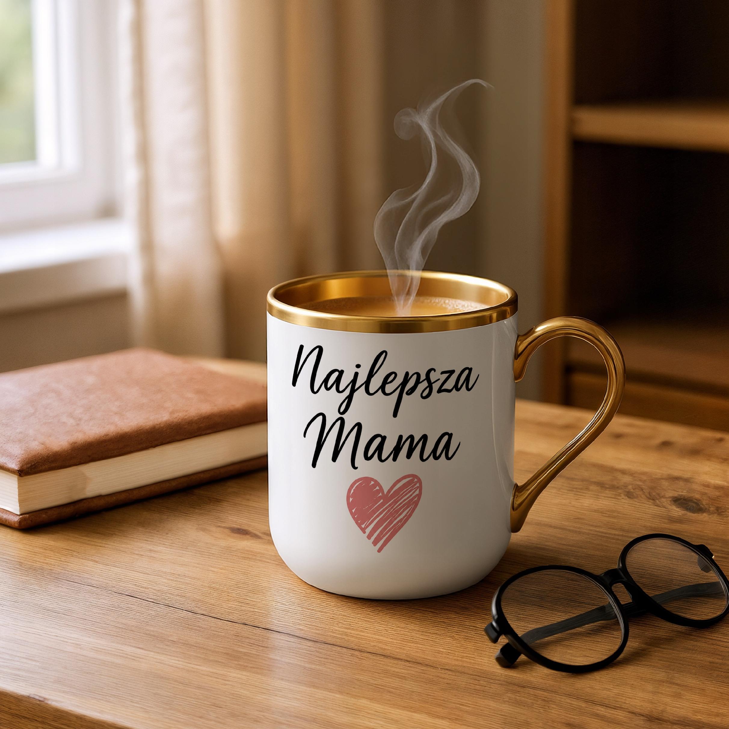 Kubek premium złoty dla mamy prezent na Dzień Matki wyjątkowy upominek