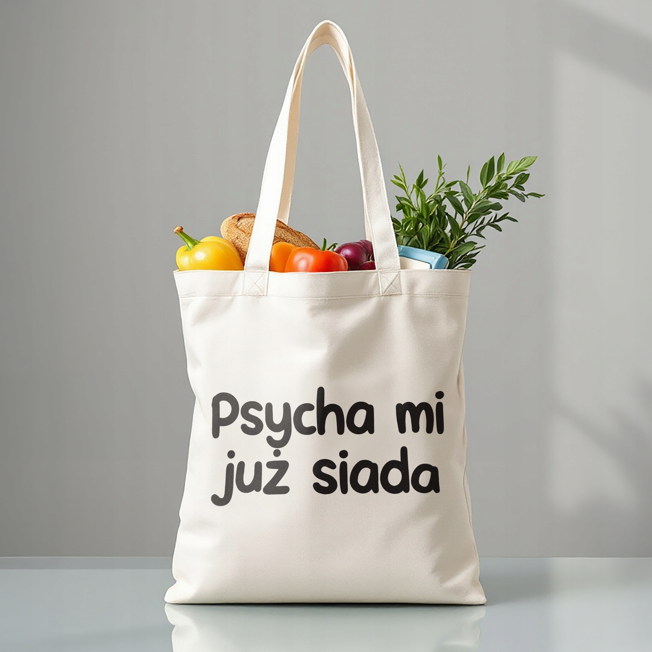Torba bawełniana premium Psycha Mi Już Siada Zabawny Prezent